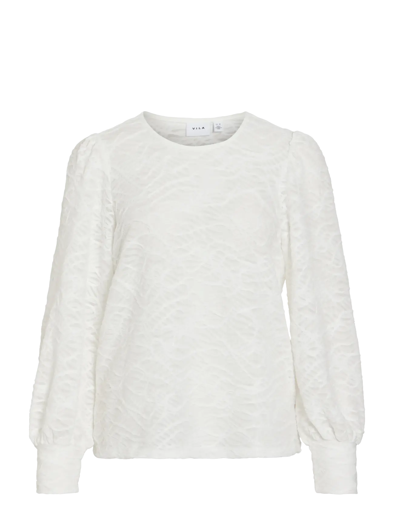 Vila - VIFINA L/S O-NECK TOP - NOOS - long sleeved blouses - cloud dancer - 1