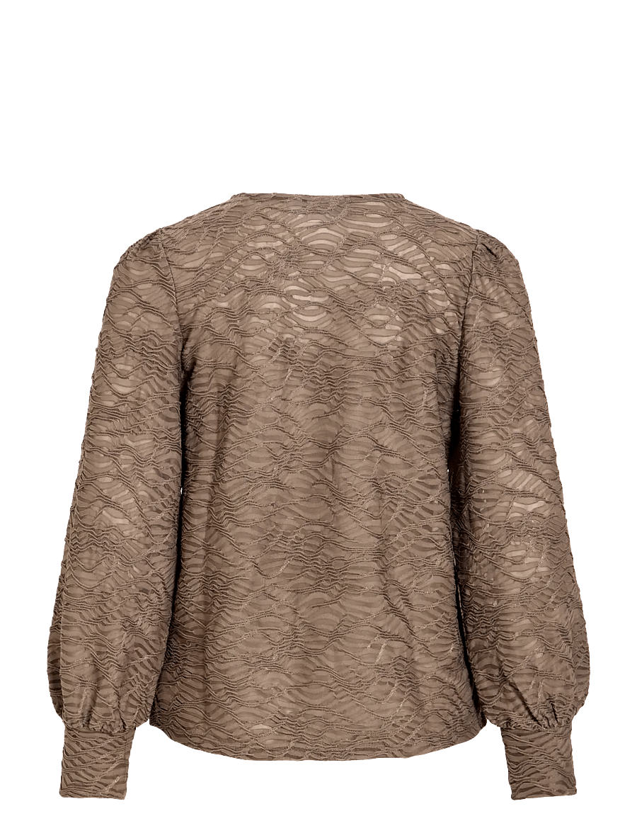 Vila - VIFINA L/S O-NECK TOP - NOOS - langärmelige blusen - falcon - 2