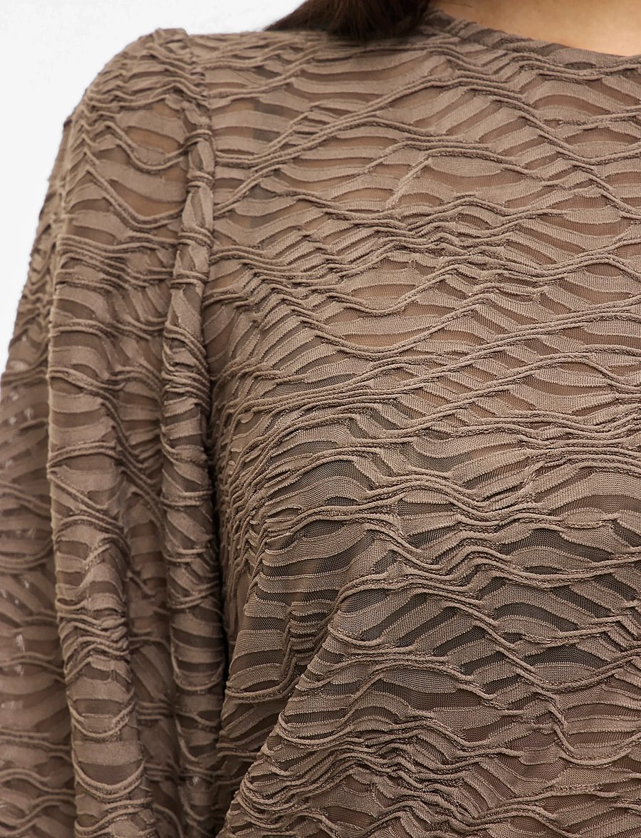 Vila - VIFINA L/S O-NECK TOP - NOOS - langärmelige blusen - falcon - 5