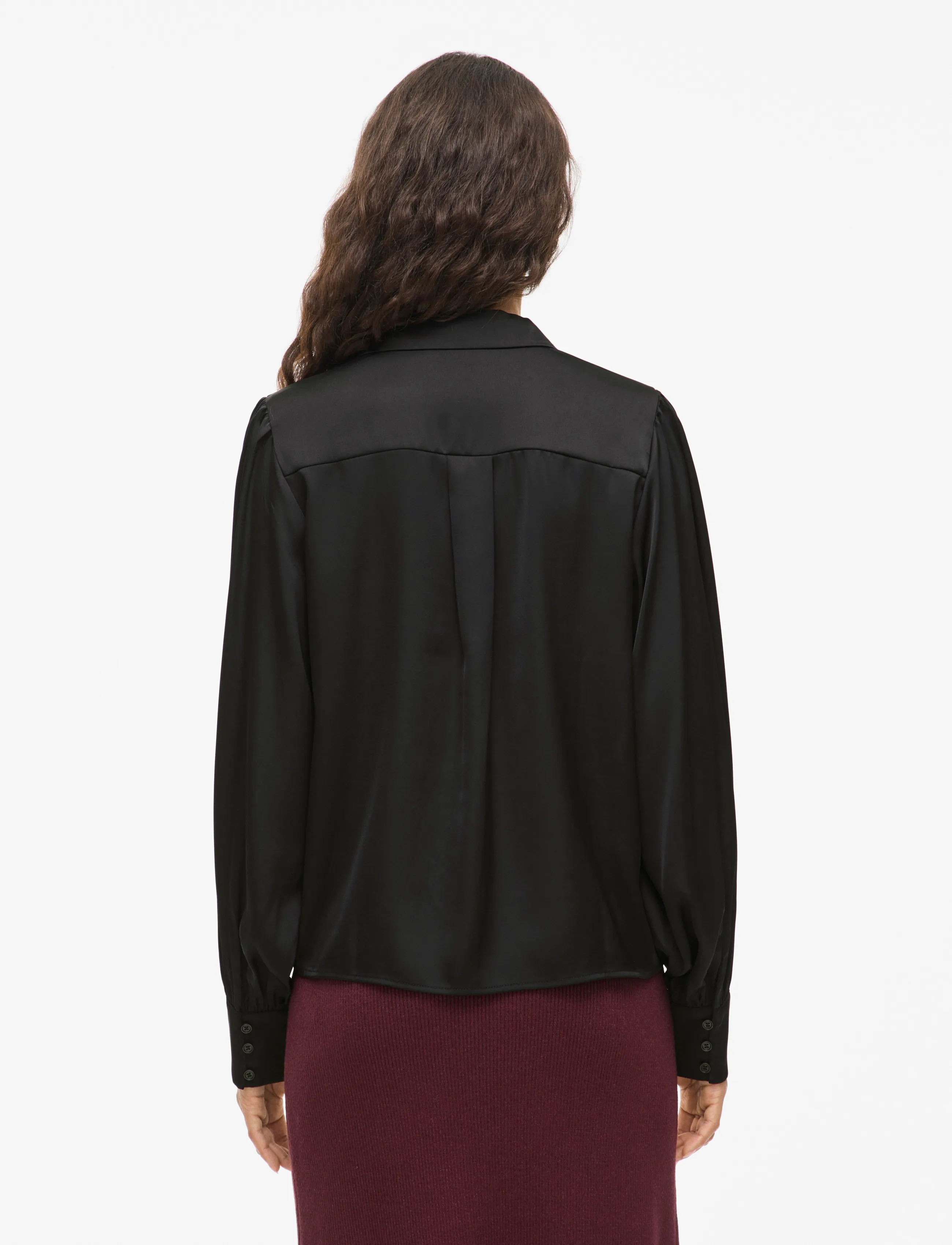 Vila - VIENNA RAVENNA L/S BALLOON SHIRT - NOOS - langärmlige hemden - black beauty - 3