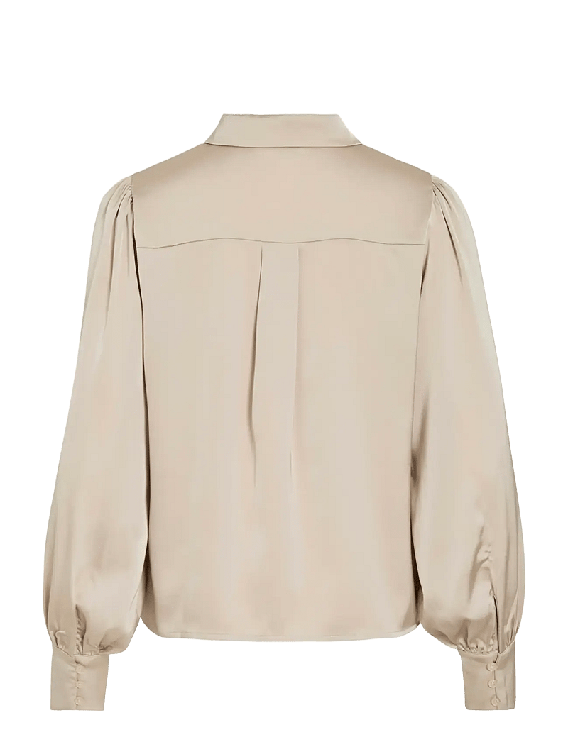 Vila - VIENNA RAVENNA L/S BALLOON SHIRT - NOOS - langärmlige hemden - cement - 2