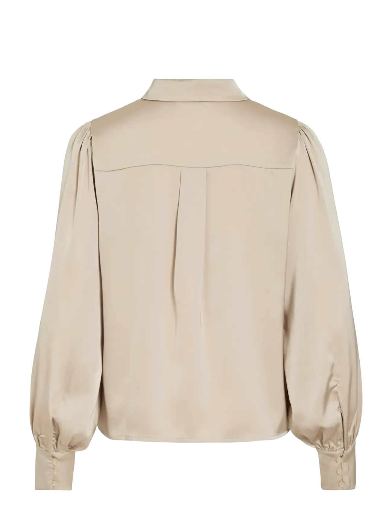 Vila - VIENNA RAVENNA L/S BALLOON SHIRT - NOOS - pitkähihaiset kauluspaidat - cement - 2