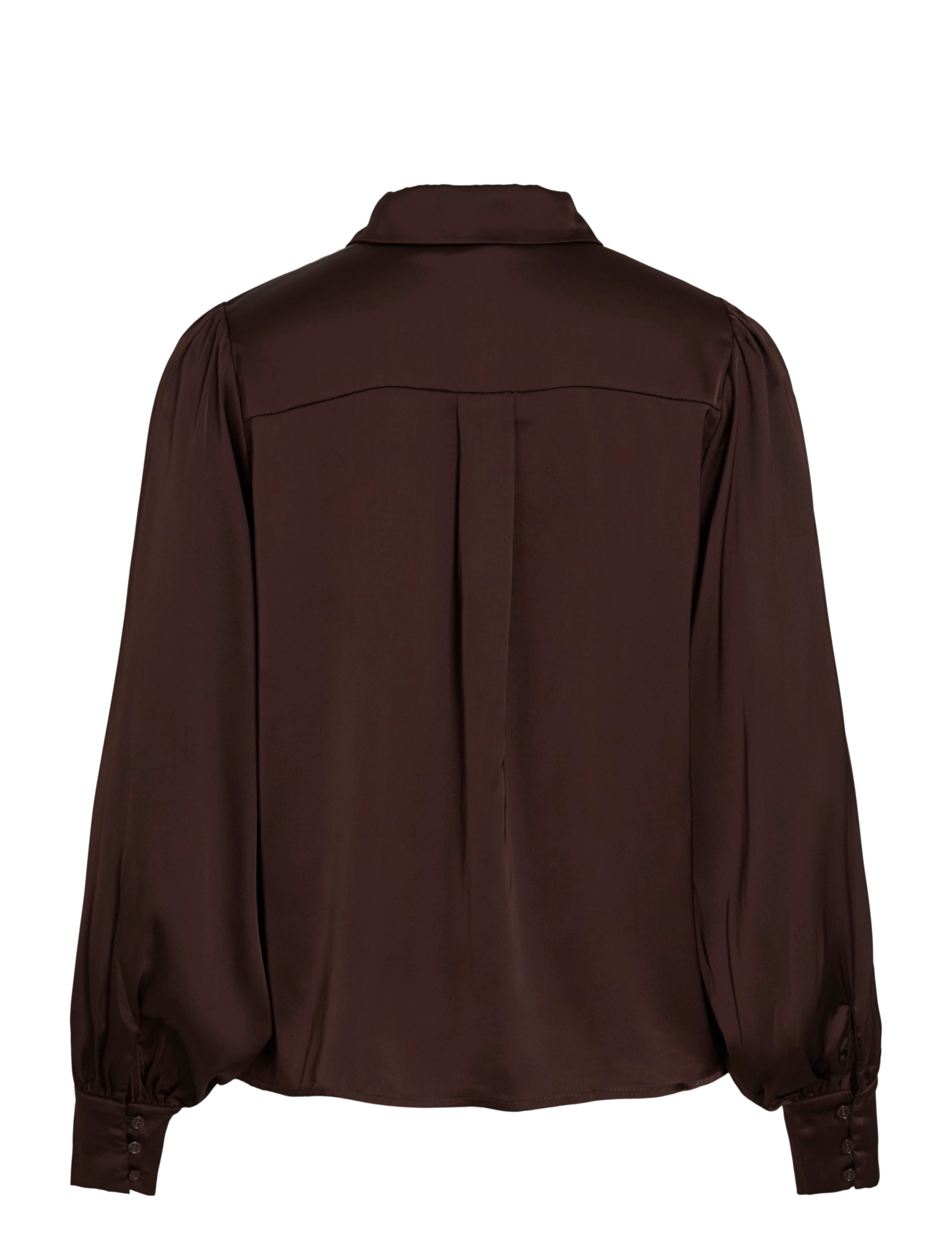 Vila - VIENNA RAVENNA L/S BALLOON SHIRT - NOOS - pikkade varrukatega särgid - coffee bean - 2