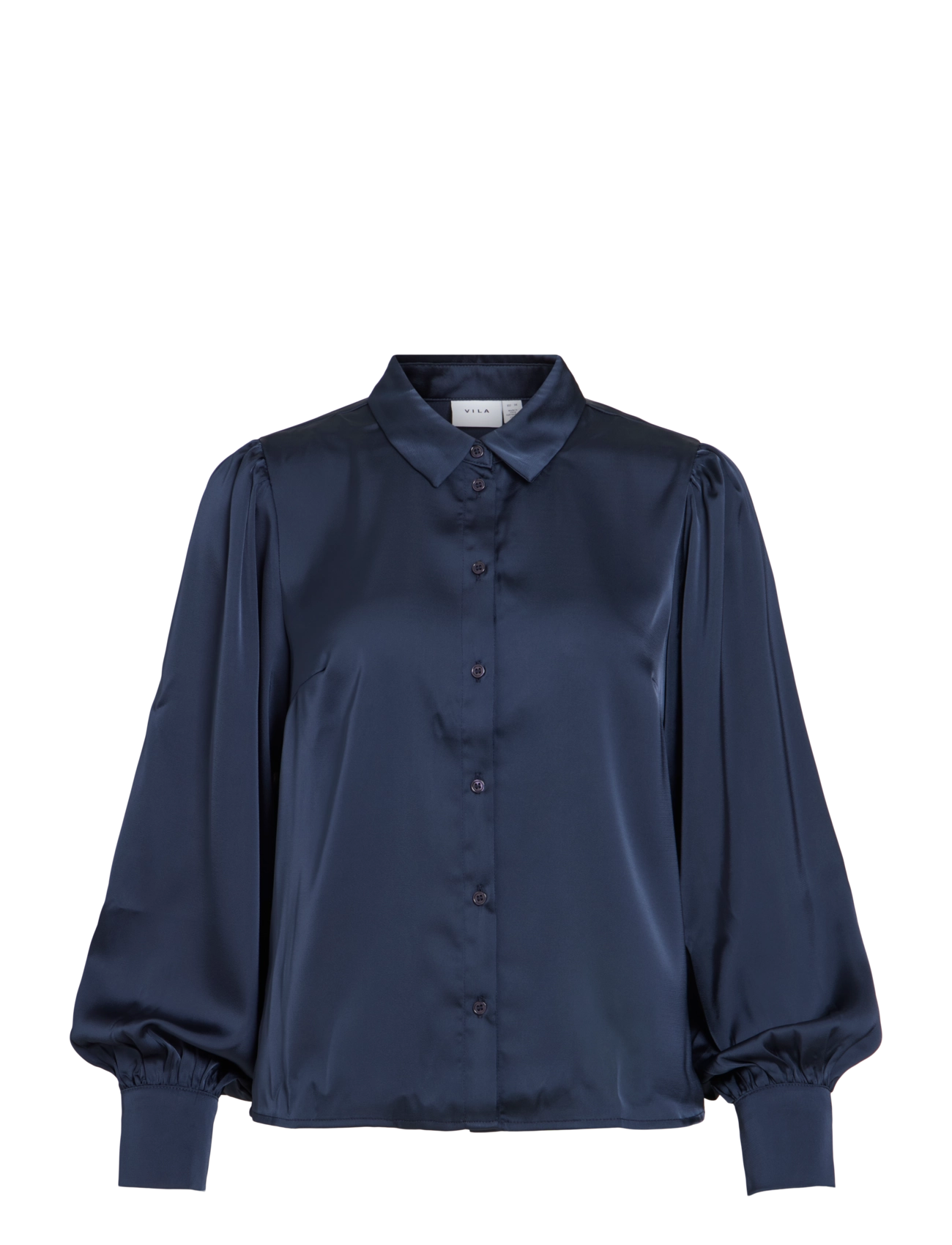 Vila - VIENNA RAVENNA L/S BALLOON SHIRT - NOOS - long-sleeved shirts - navy blazer - 1