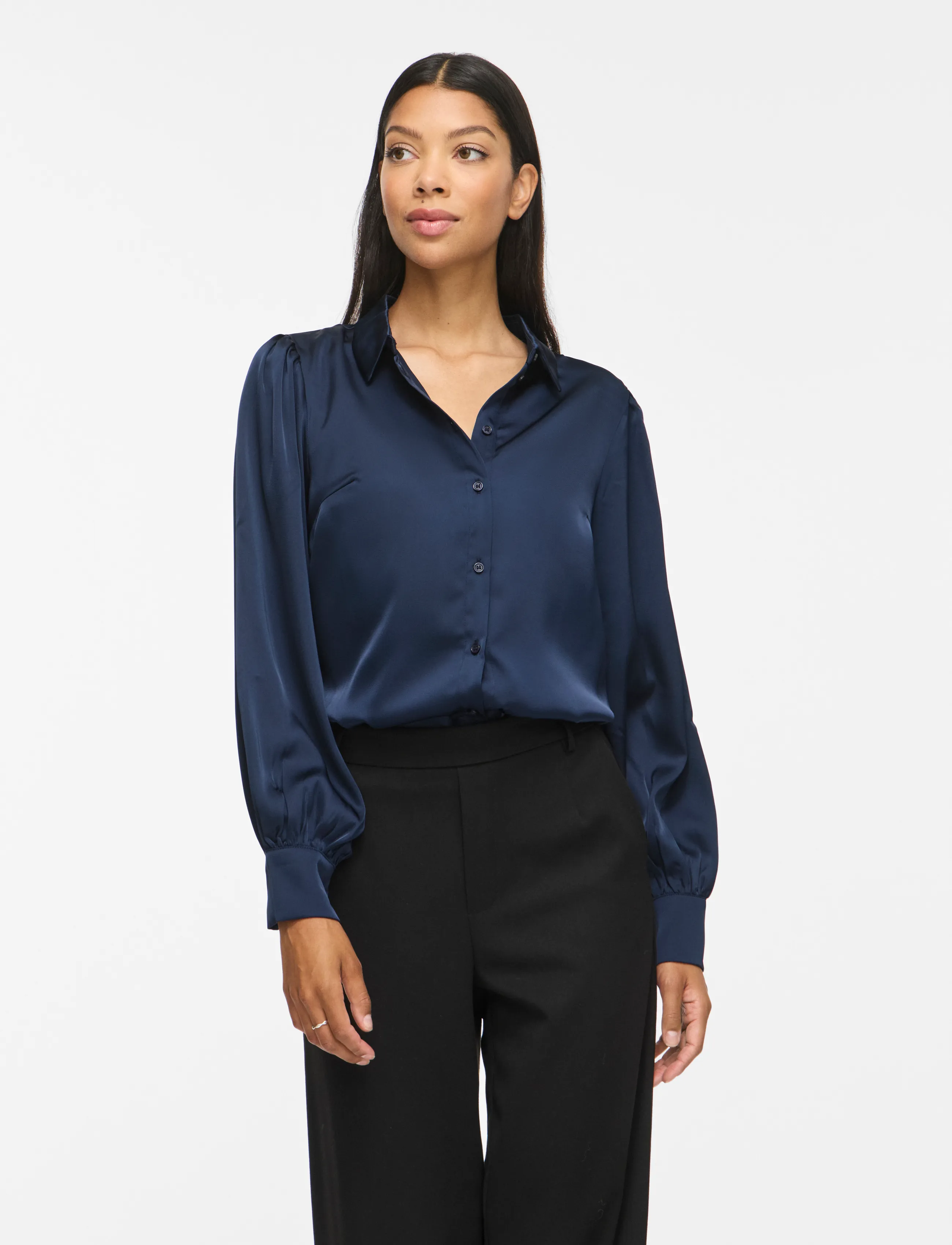 Vila VIENNA RAVENNA L/S BALLOON SHIRT - NOOS - Hemden - NAVY BLAZER / navy