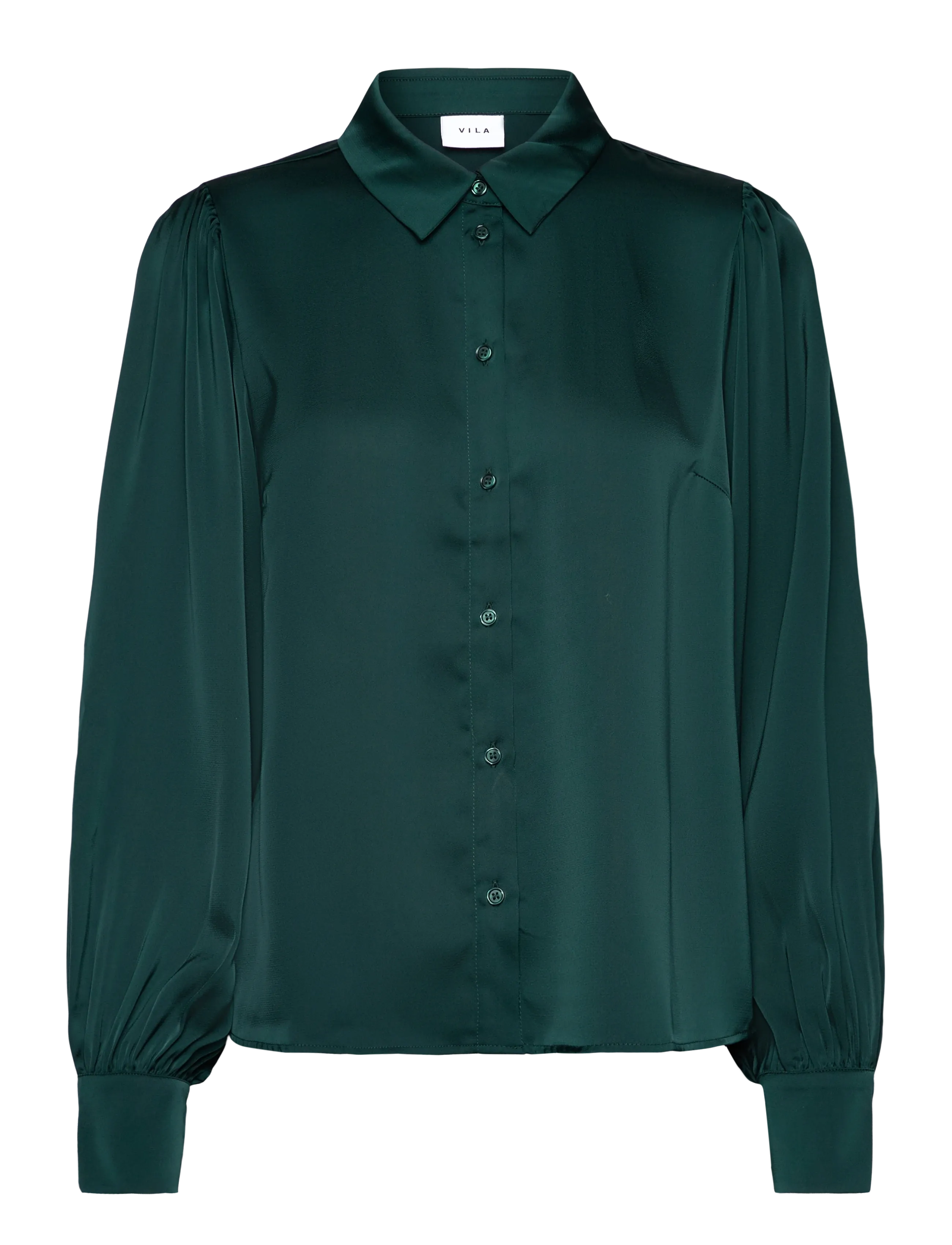 VILA Vienna Ravenna L/S Balloon Shirt - Noos Grün - 38 - Damen