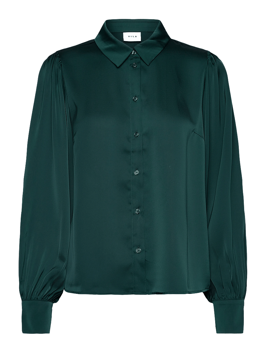 Vila - VIENNA RAVENNA L/S BALLOON SHIRT - NOOS - langærmede skjorter - ponderosa pine - 1