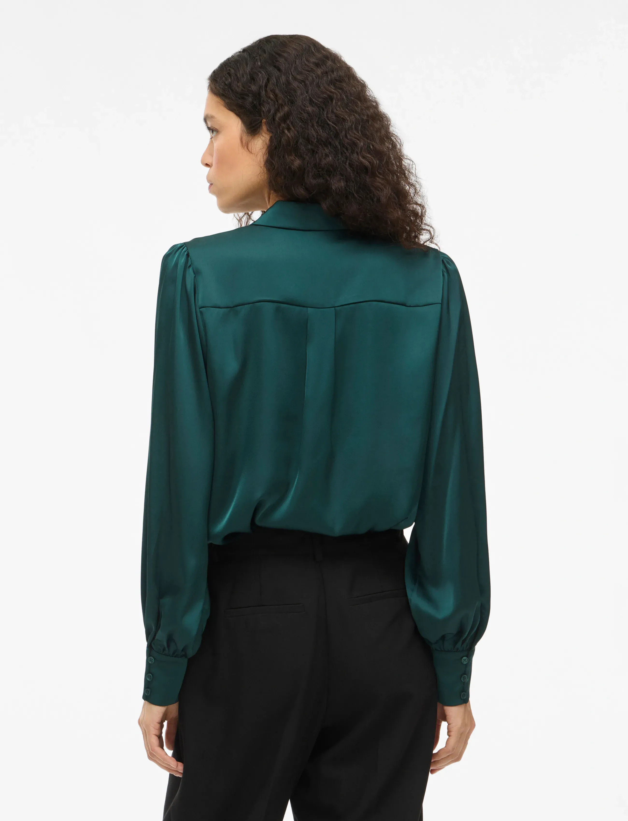 Vila - VIENNA RAVENNA L/S BALLOON SHIRT - NOOS - langærmede skjorter - ponderosa pine - 3