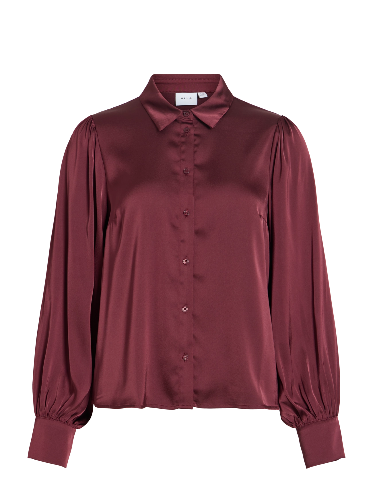 Vila - VIENNA RAVENNA L/S BALLOON SHIRT - NOOS - långärmade skjortor - port royale - 1