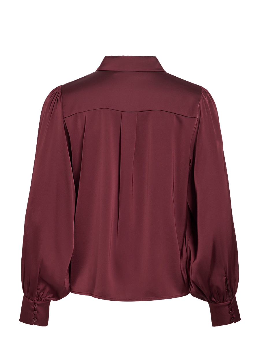 Vila - VIENNA RAVENNA L/S BALLOON SHIRT - NOOS - långärmade skjortor - port royale - 2