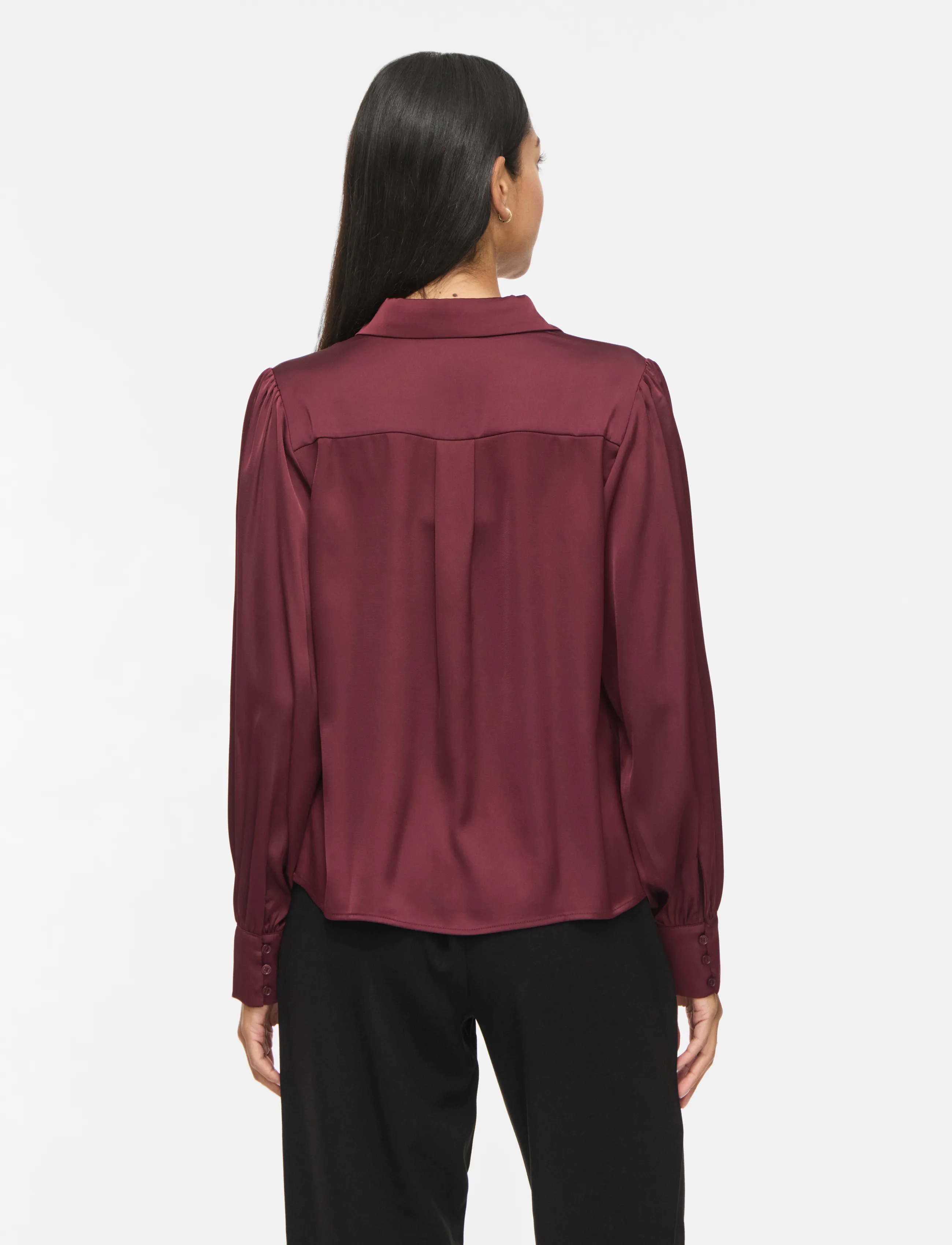 Vila - VIENNA RAVENNA L/S BALLOON SHIRT - NOOS - långärmade skjortor - port royale - 3