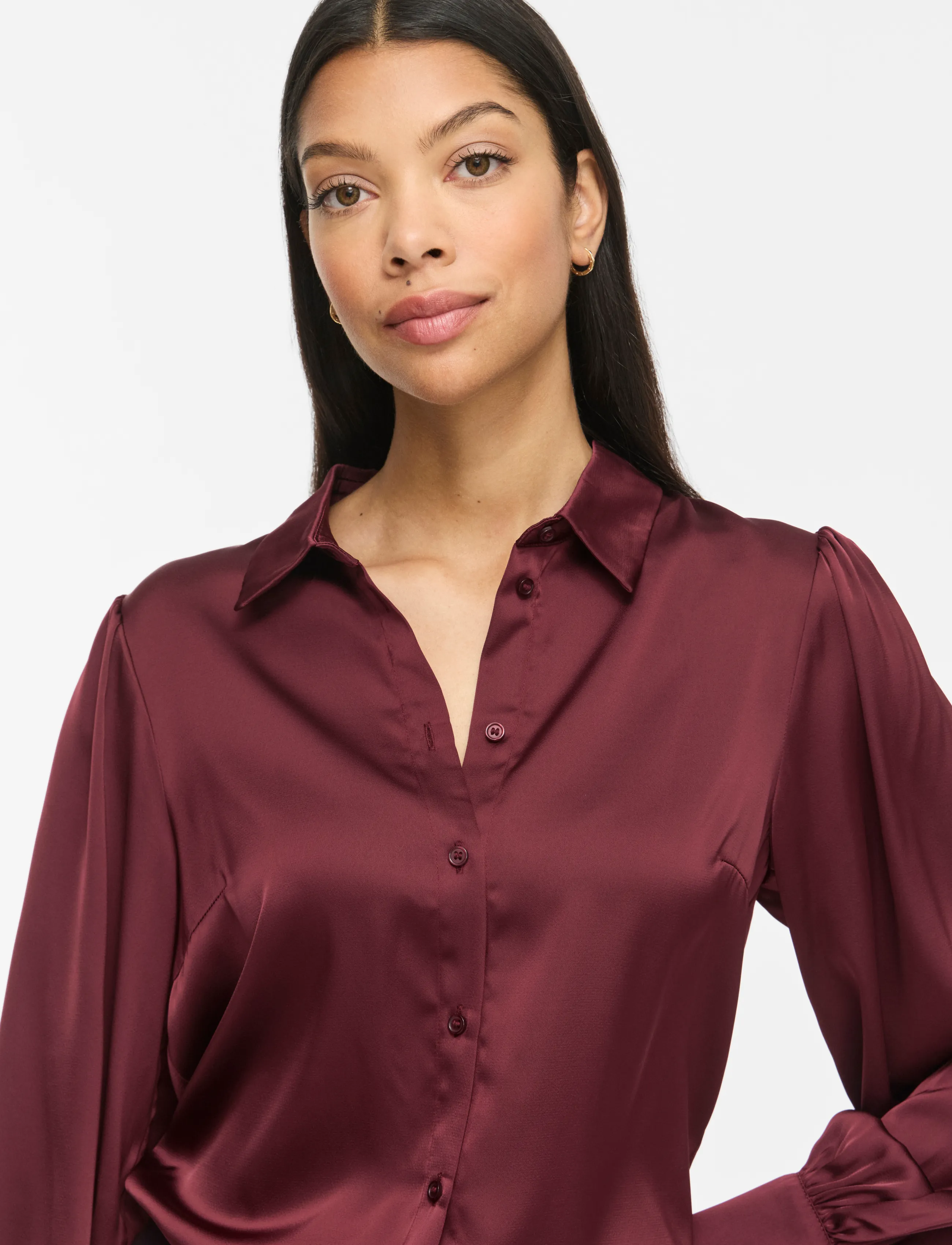 Vila - VIENNA RAVENNA L/S BALLOON SHIRT - NOOS - långärmade skjortor - port royale - 5