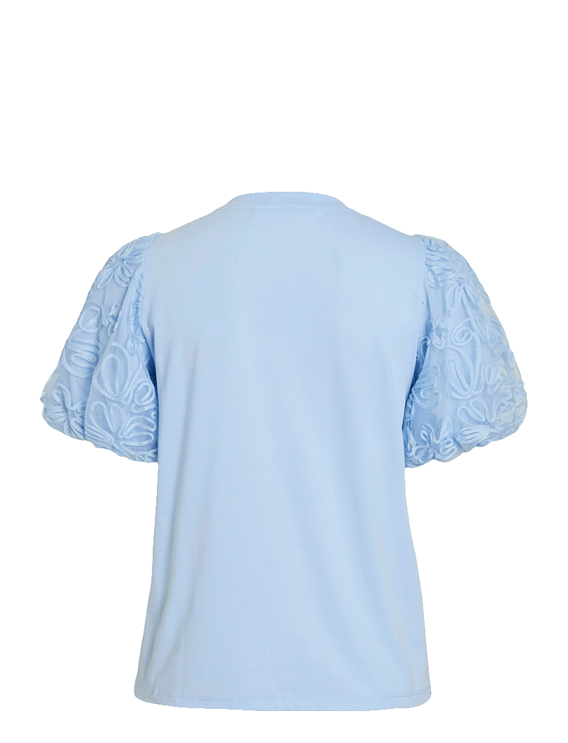 Vila - VISIMONIA O-NECK S/S TOP/1 - kurzämlige blusen - kentucky blue - 2