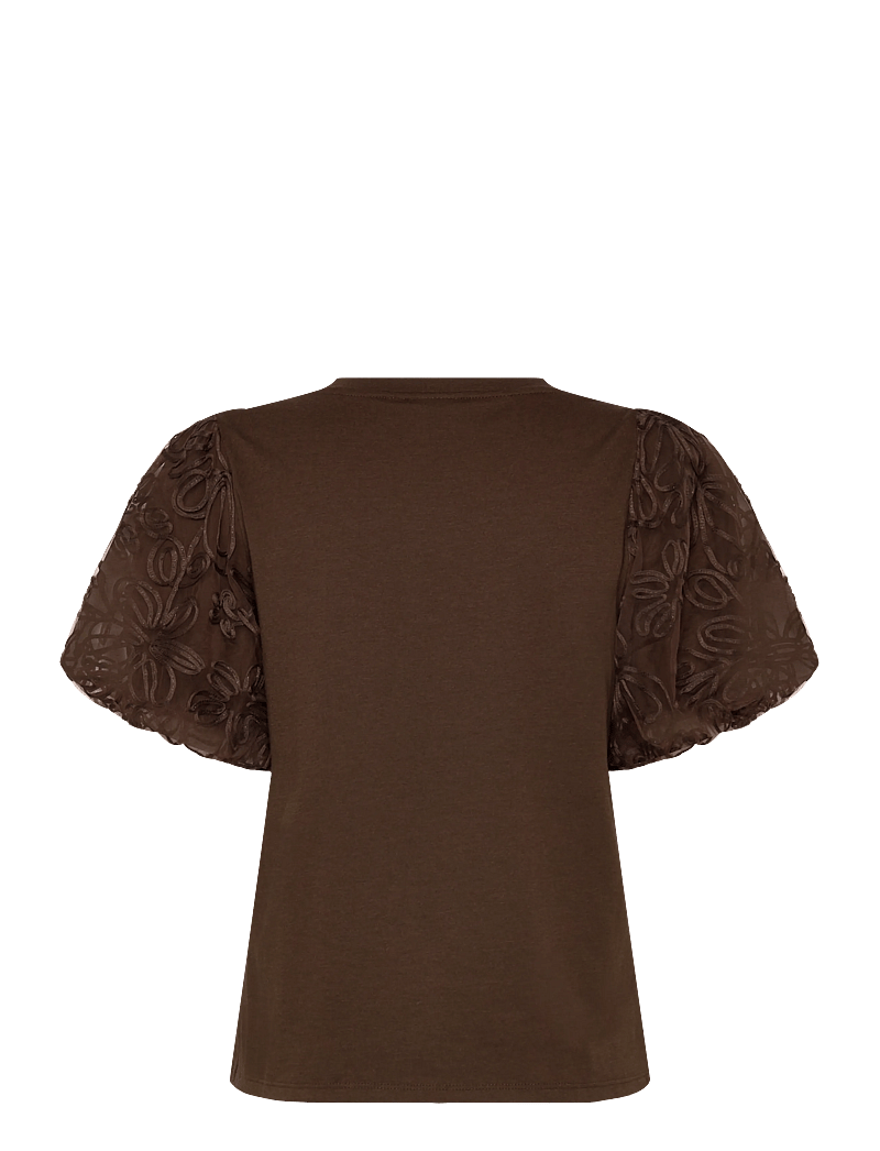 Vila - VISIMONIA O-NECK S/S TOP/1 - kortærmede bluser - slate black - 1