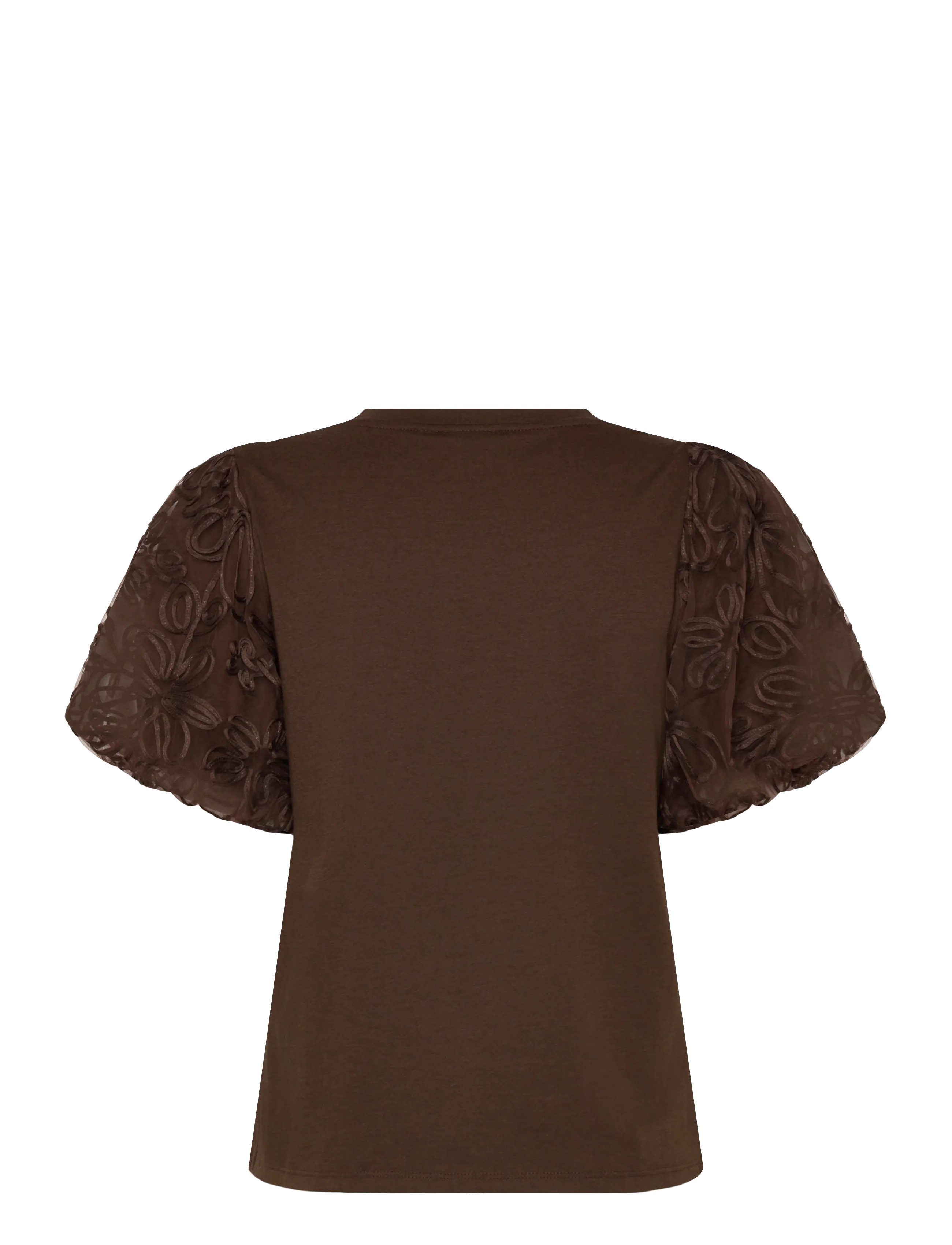 Vila - VISIMONIA O-NECK S/S TOP/1 - kurzärmelige blusen - slate black - 1