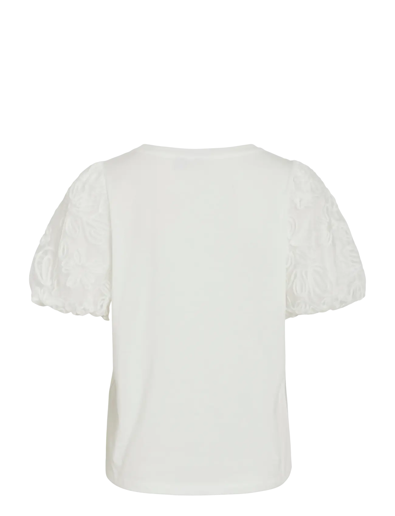 Vila - VISIMONIA O-NECK S/S TOP/1 - kortärmade blusar - snow white - 2