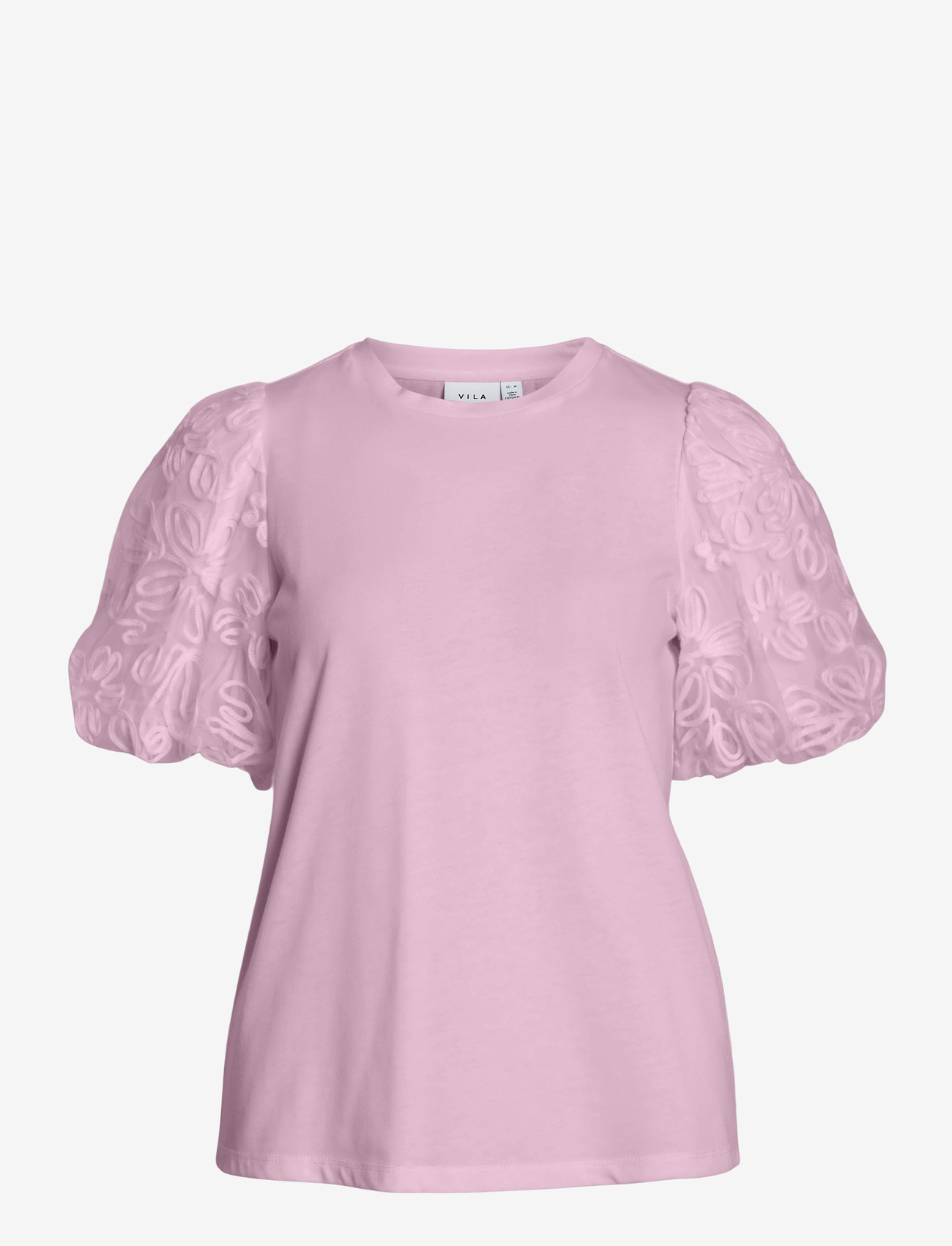 Vila - VISIMONIA O-NECK S/S TOP - kortærmede bluser - winsome orchid - 0