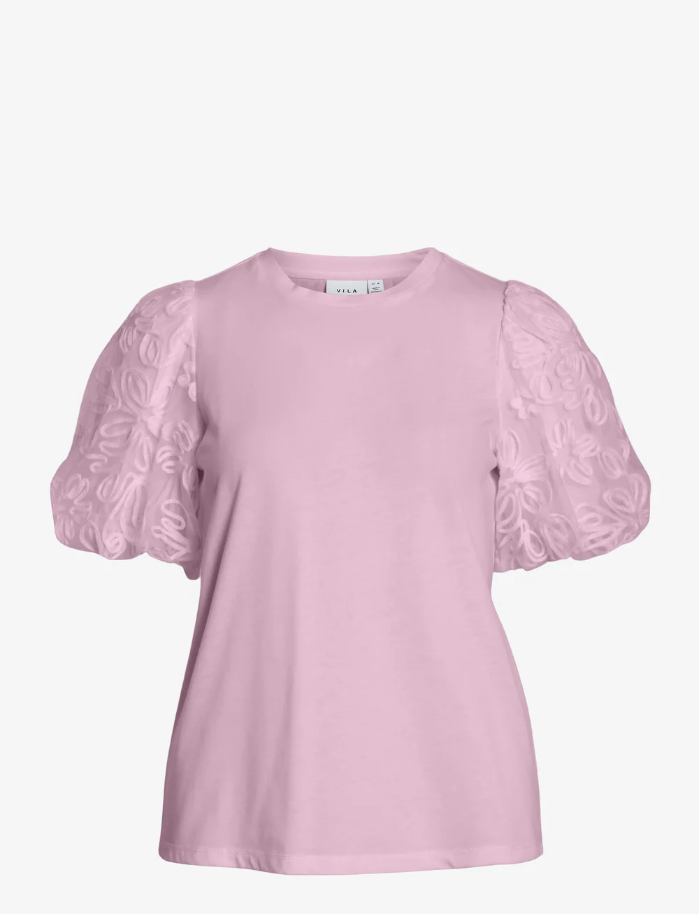 Vila - VISIMONIA O-NECK S/S TOP - kortærmede bluser - winsome orchid - 0