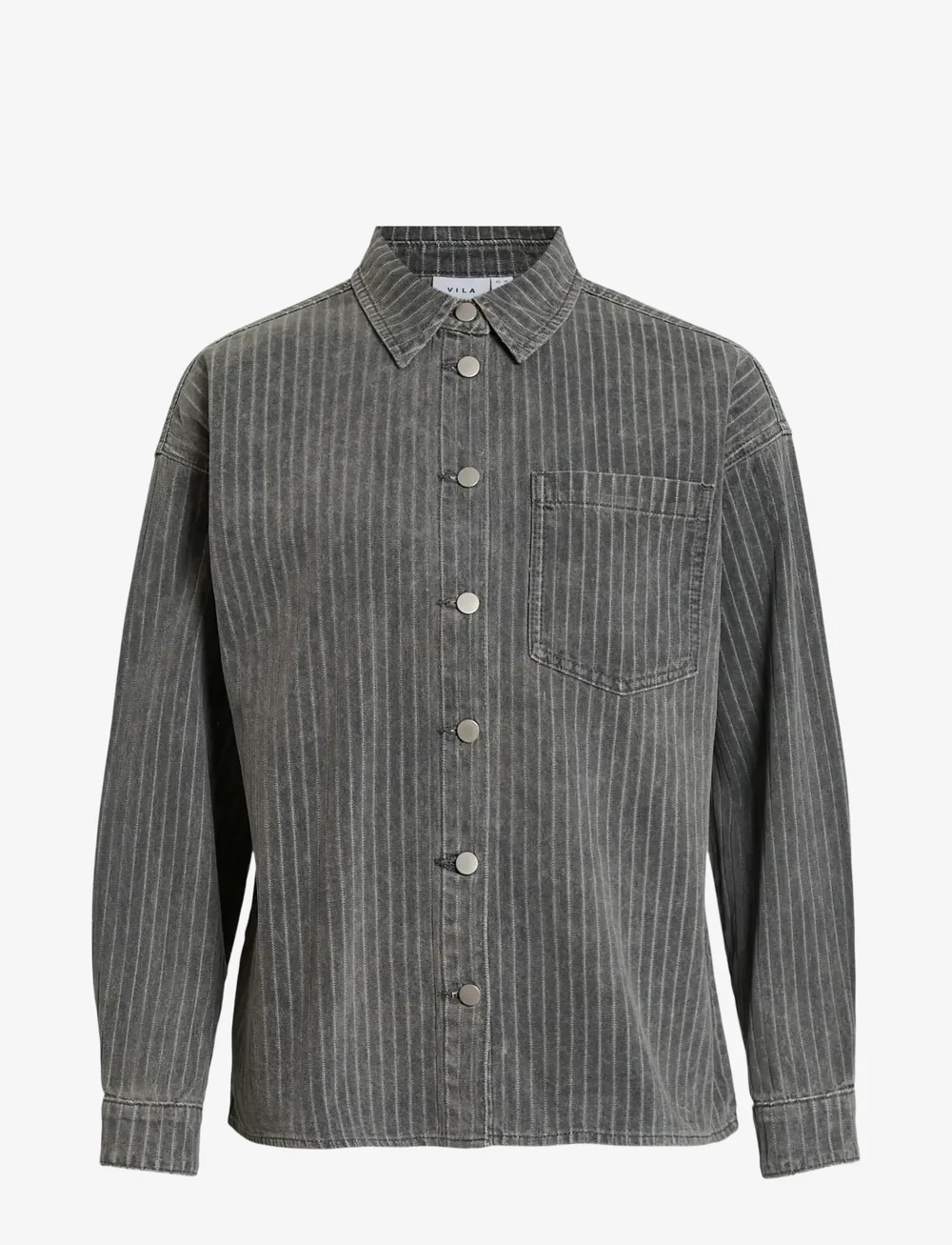 Vila - VIARIE L/S DENIM SHIRT - jeanshemden - dark grey denim - 0