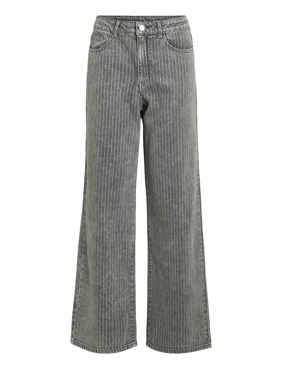 Vila - VIFREYA ARIE HW WIDE JEANS 023/BFS - pantalons larges - dark grey denim - 1