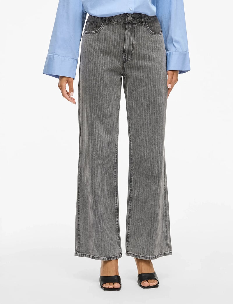 Vila - VIFREYA ARIE HW WIDE JEANS 023/BFS - wide leg jeans - dark grey denim - 0