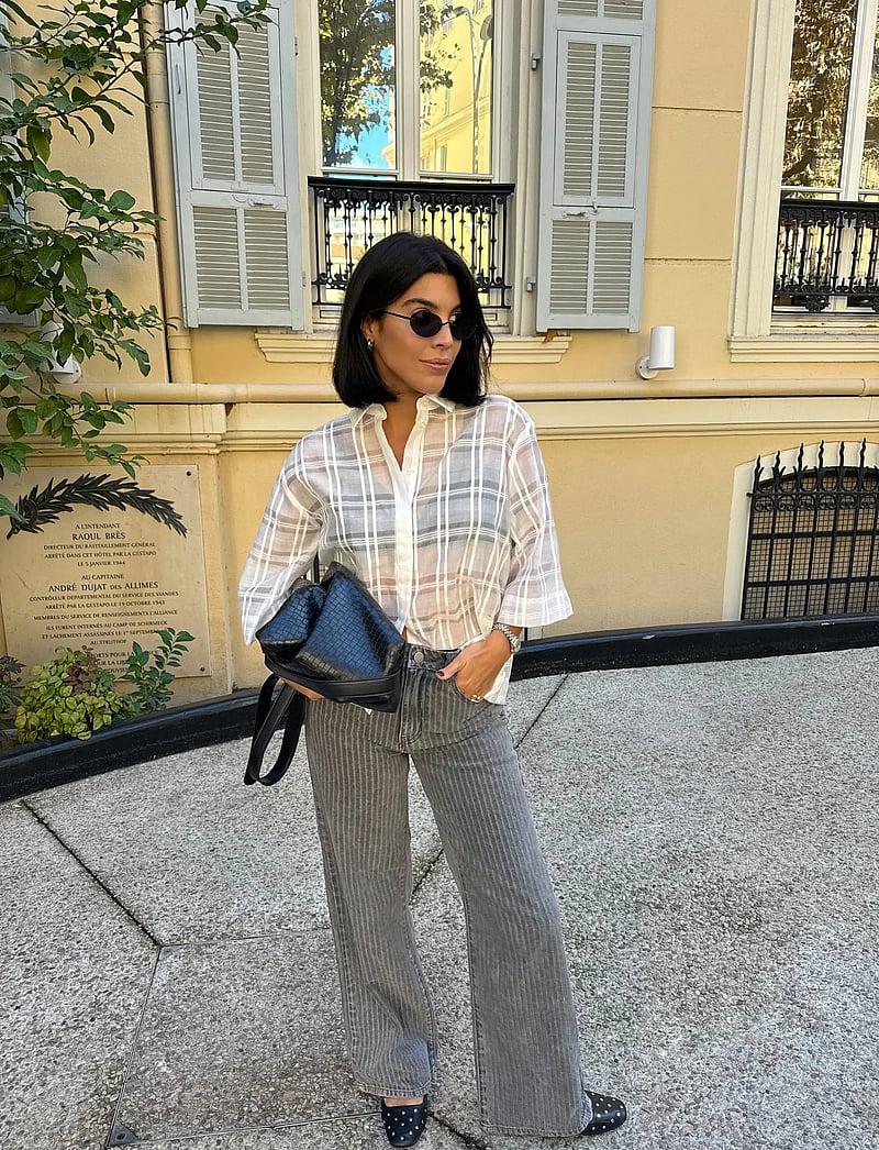 Vila - VIFREYA ARIE HW WIDE JEANS 023/BFS - wide leg jeans - dark grey denim - 4