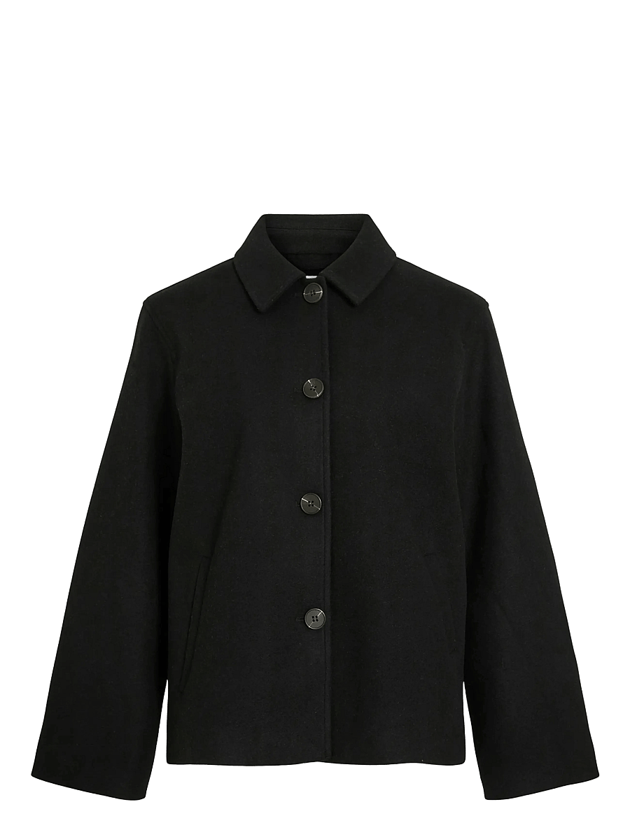 Vila - VICLAUDIA L/S JACKET- NOOS - talvejoped - black beauty - 1