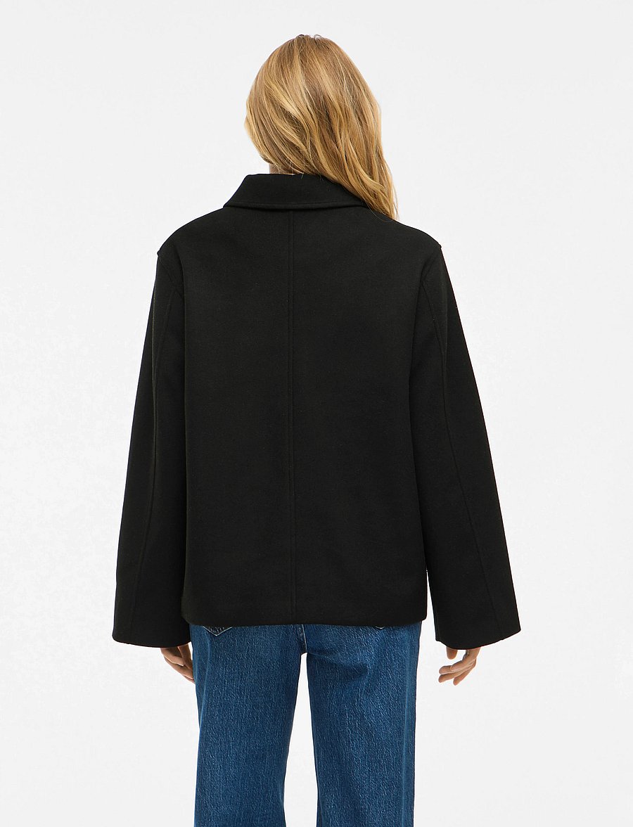 Vila - VICLAUDIA L/S JACKET- NOOS - talvejoped - black beauty - 3