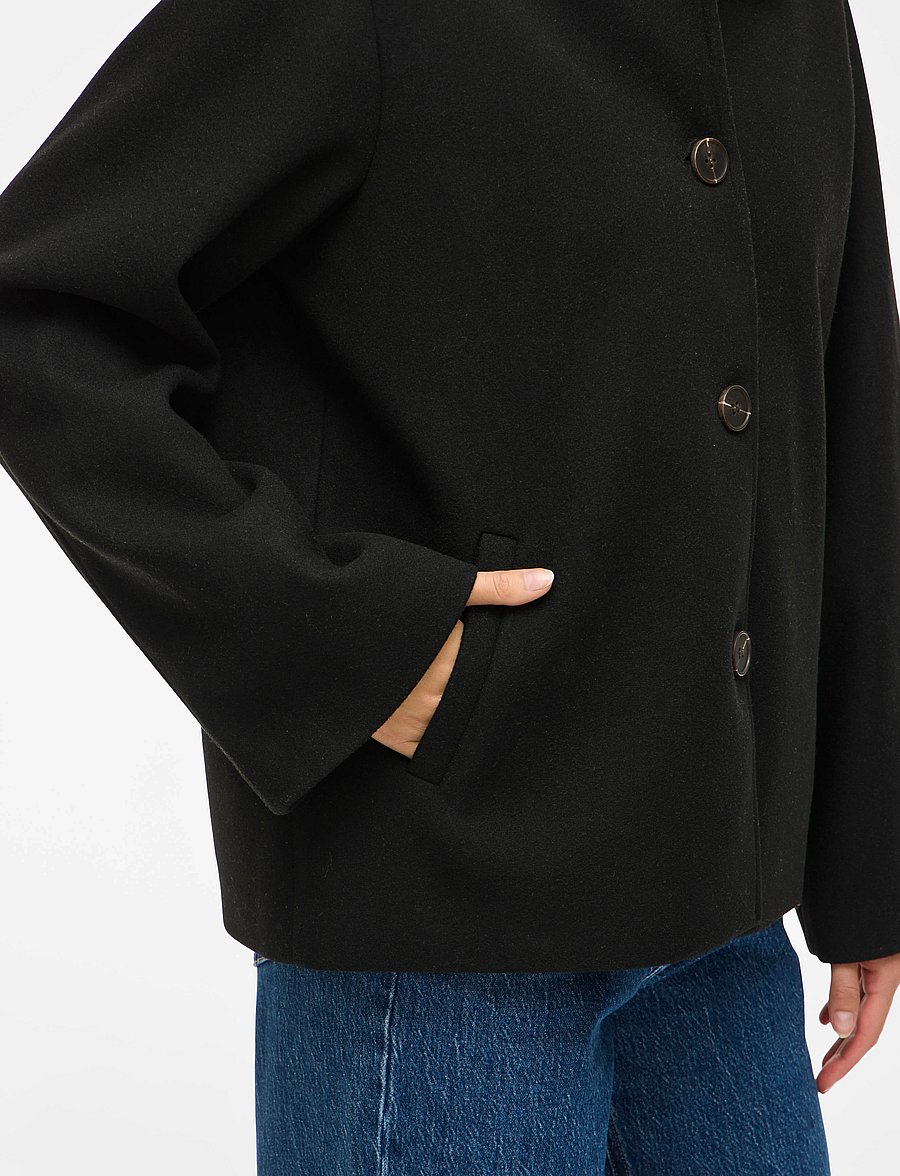 Vila - VICLAUDIA L/S JACKET- NOOS - talvejoped - black beauty - 4