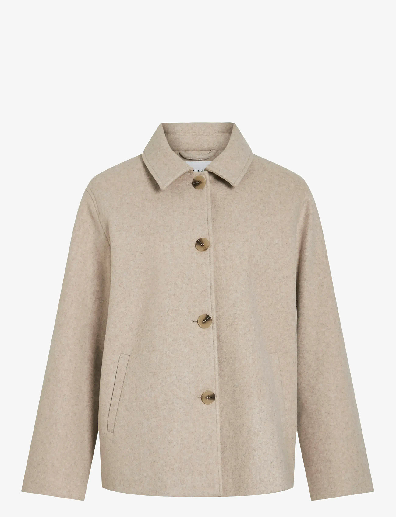 Vila - VICLAUDIA L/S JACKET- NOOS - winterjacken - natural melange - 1