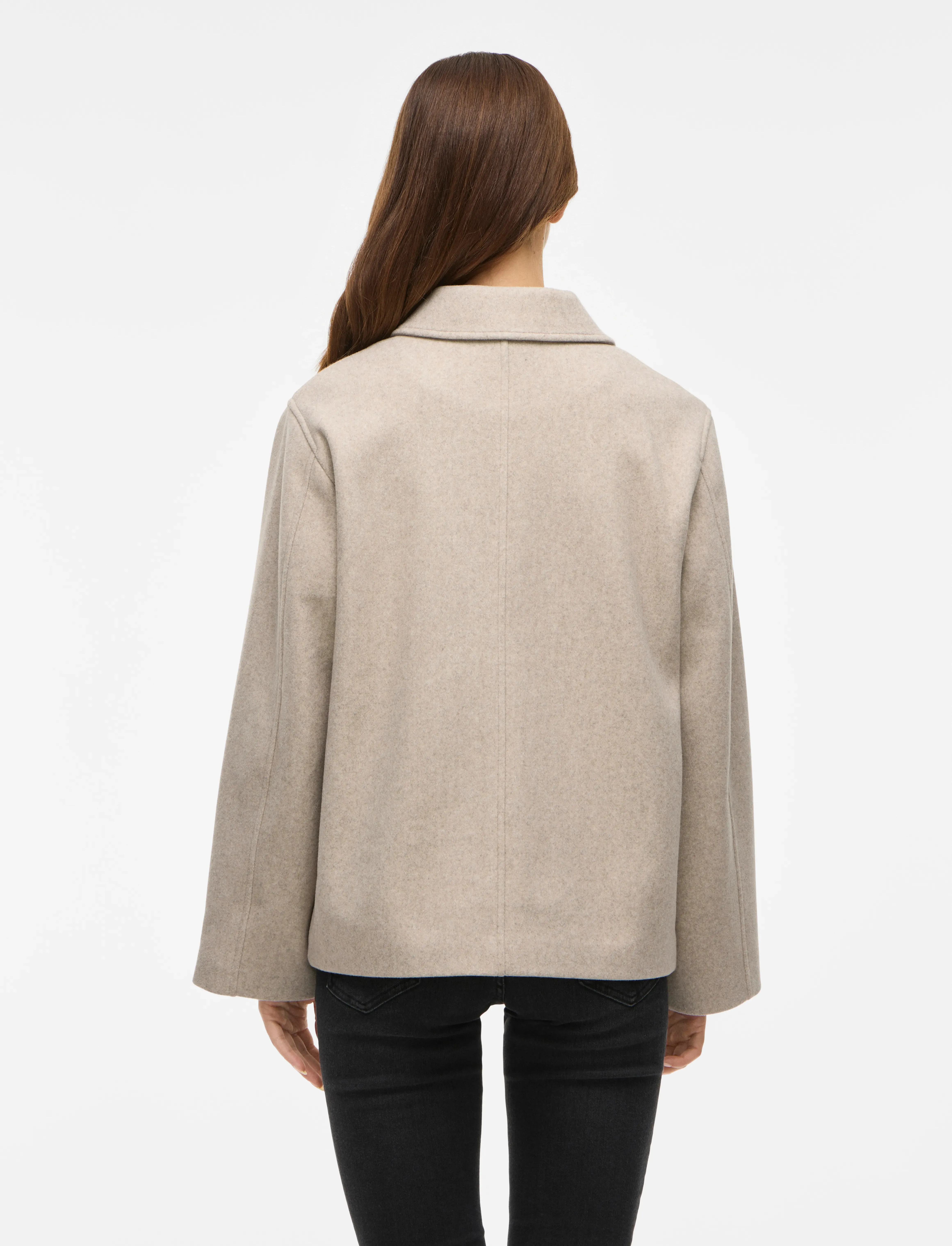 Vila - VICLAUDIA L/S JACKET- NOOS - talvejoped - natural melange - 3