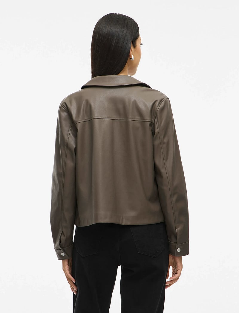 Vila - VIHELLIUM SHORT JACKET - NOOS - nahkatakit - falcon - 3