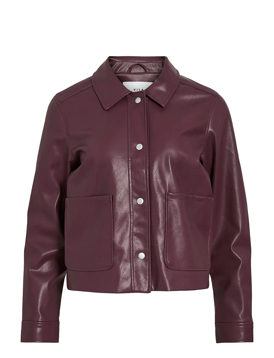 Vila - VIHELLIUM SHORT JACKET - NOOS - læderjakker - fig - 0
