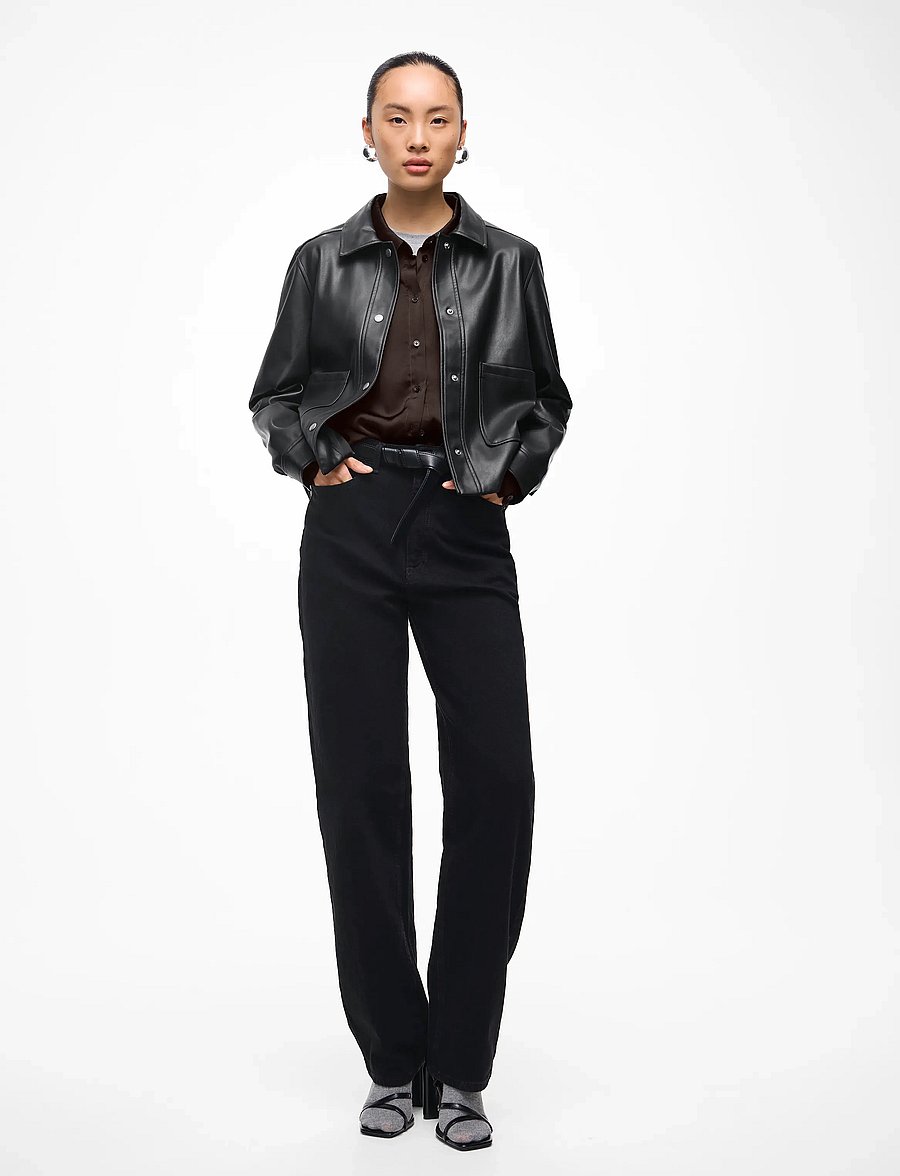 Vila - VIHELLIUM SHORT JACKET - NOOS - læderjakker - fig - 2