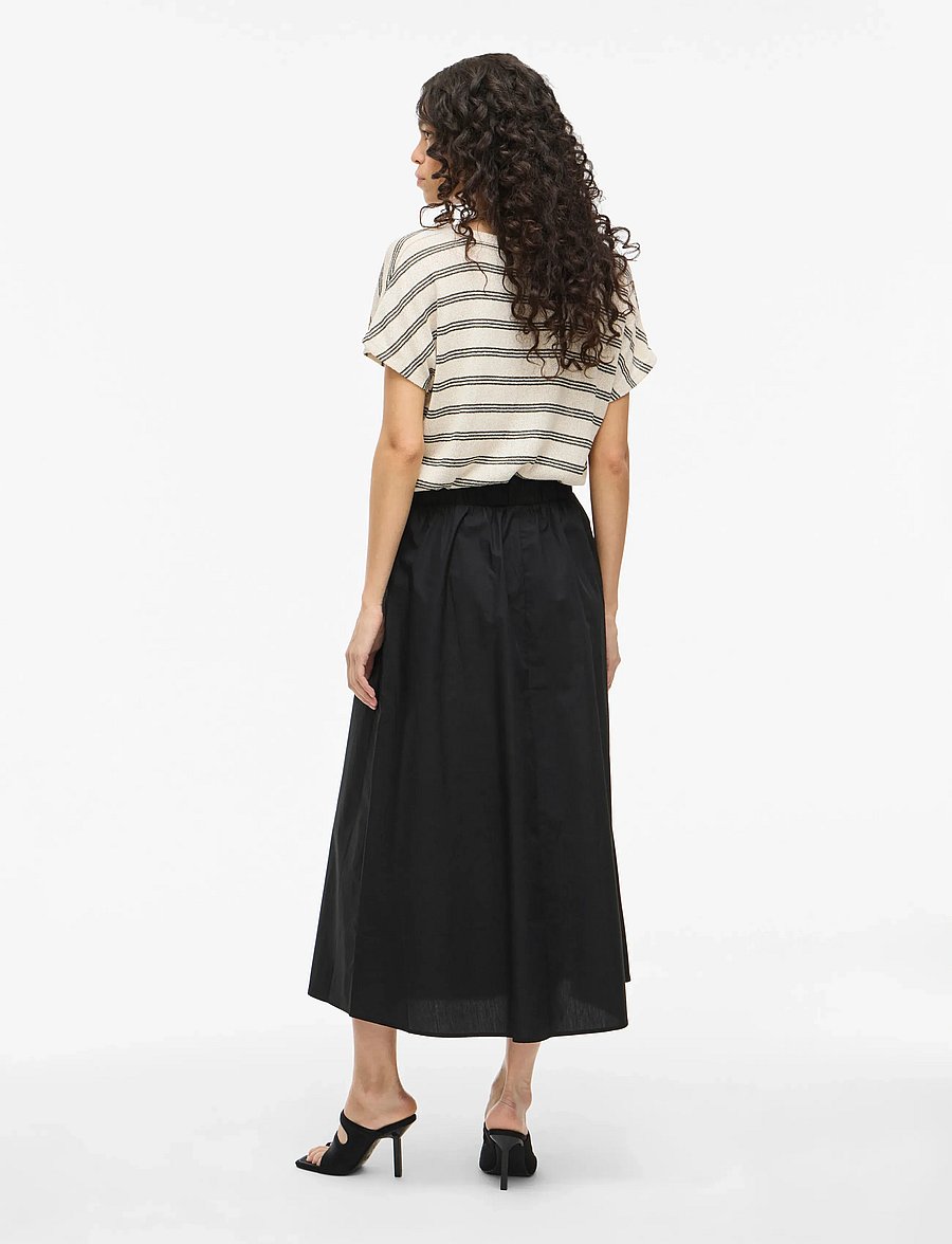 Vila - VISOPHIE HW ANKLE SKIRT - NOOS - midiseelikud - black beauty - 3
