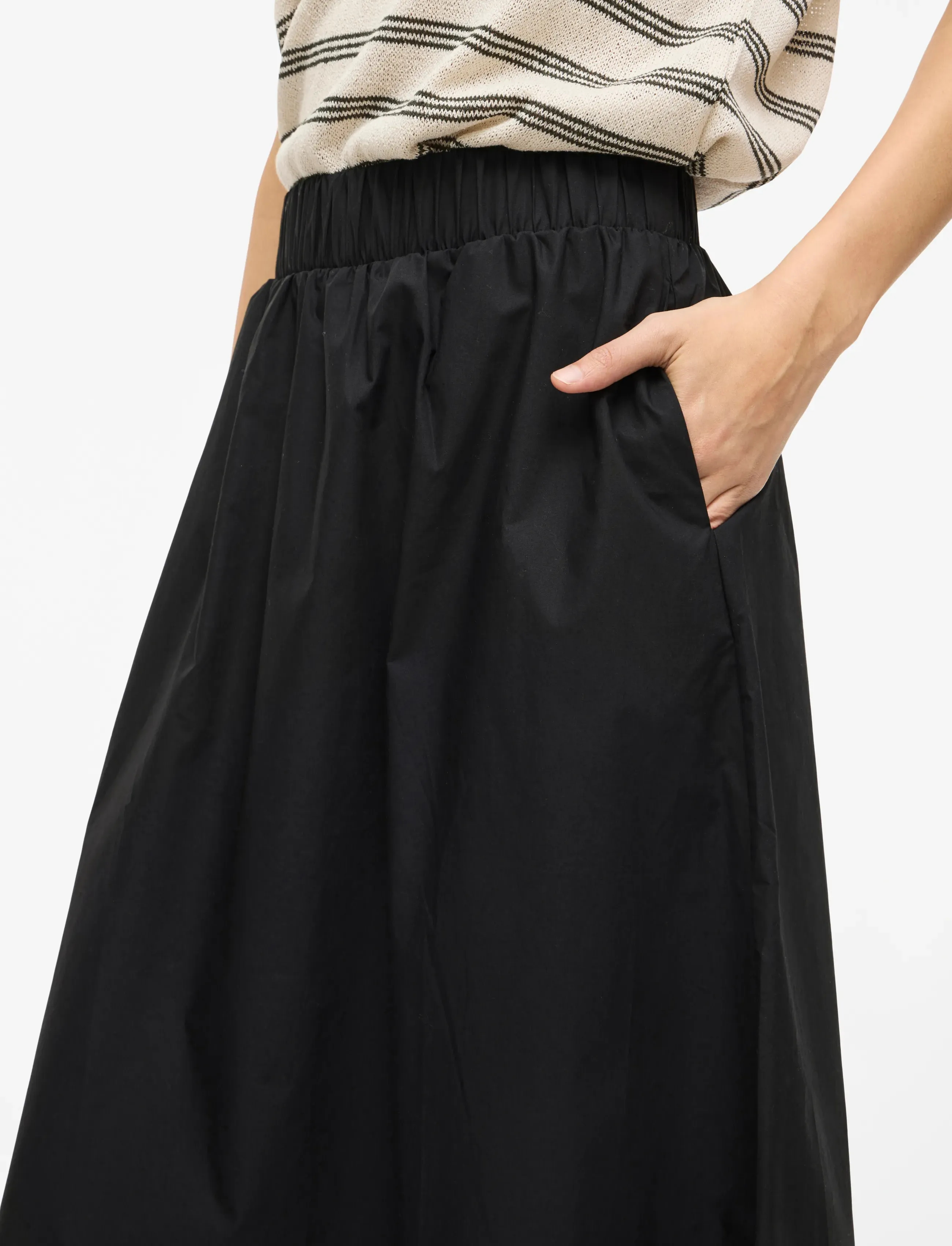 Vila - VISOPHIE HW ANKLE SKIRT - NOOS - midiseelikud - black beauty - 5