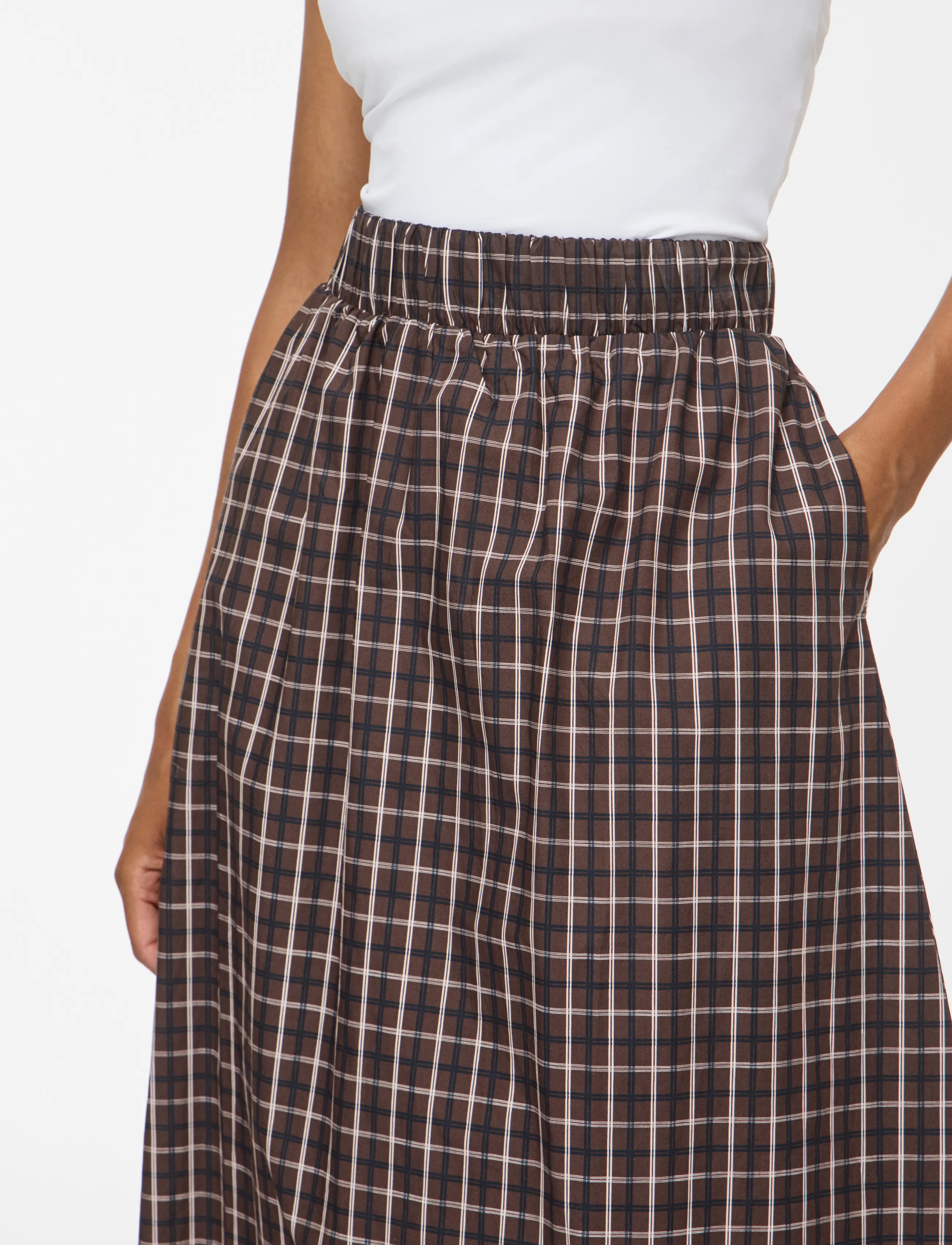 Vila - VISOPHIE HW ANKLE SKIRT - NOOS - midi kjolar - coffee bean - 5