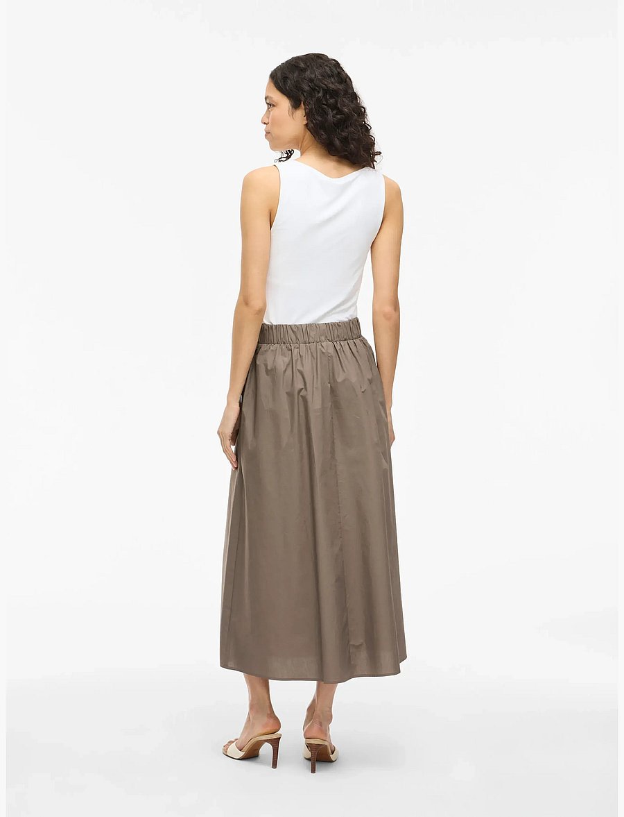 Vila - VISOPHIE HW ANKLE SKIRT - NOOS - midi nederdele - falcon - 3