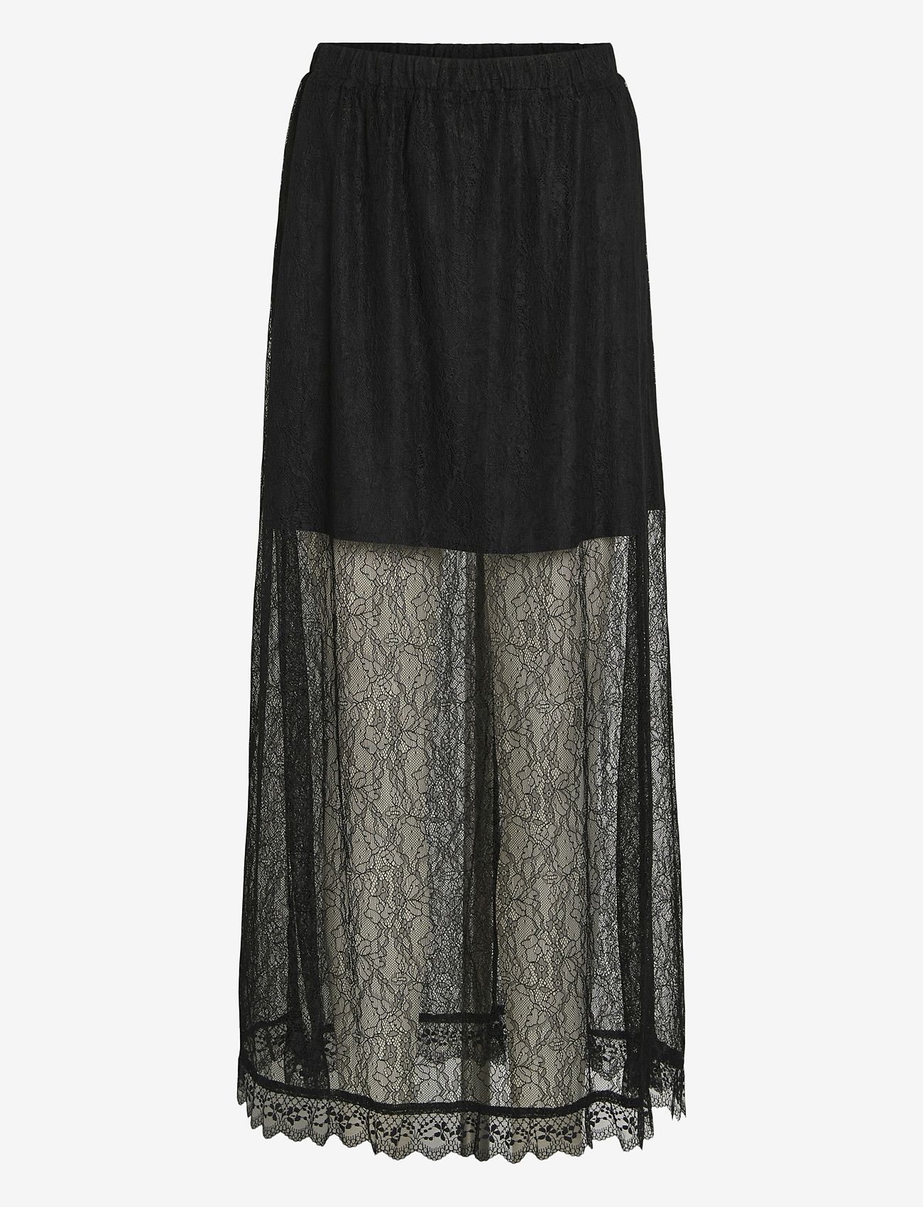 Vila - VISUSI HW LACE SKIRT - spódnice długie - black - 0