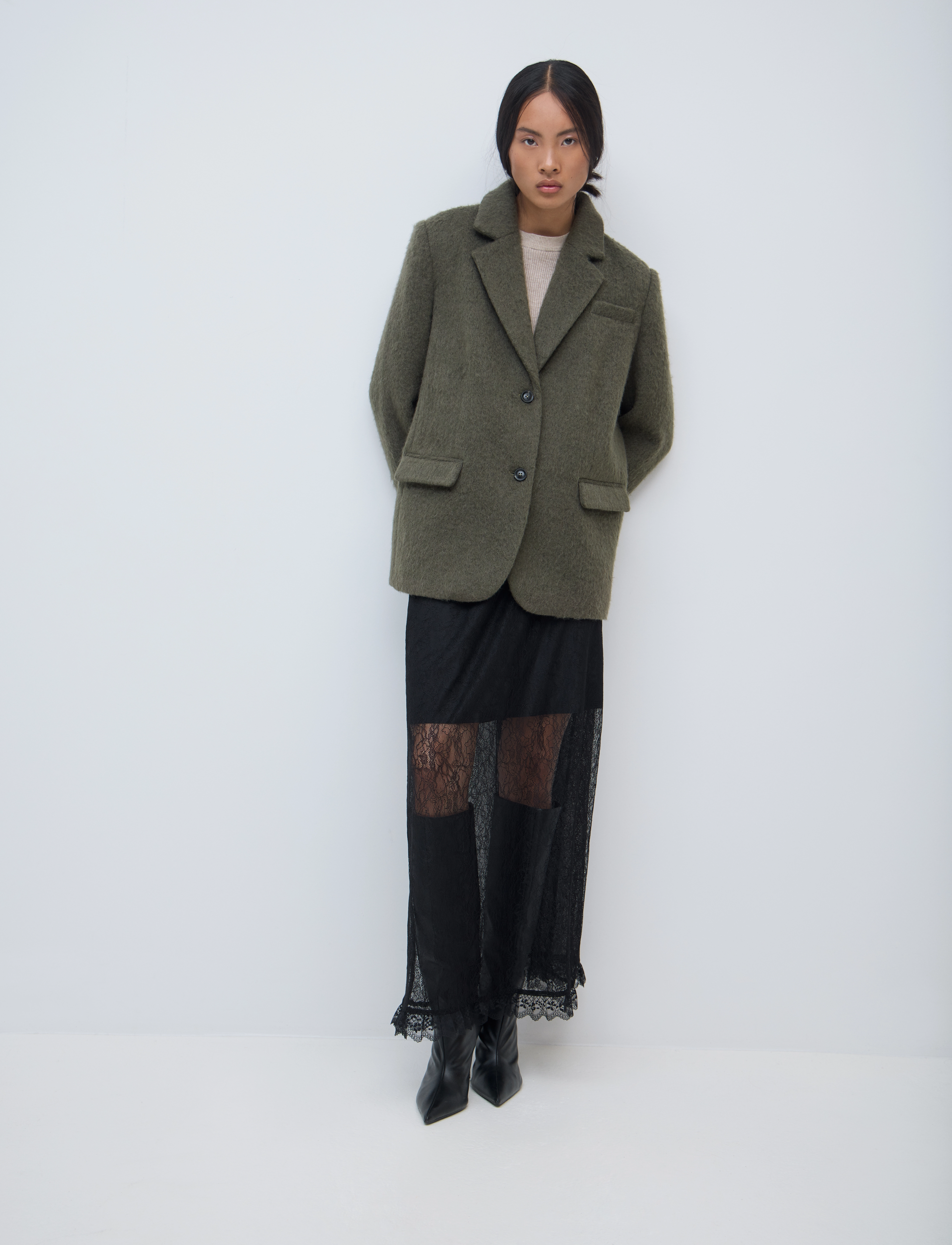Vila - VISUSI HW LACE SKIRT - black - 2