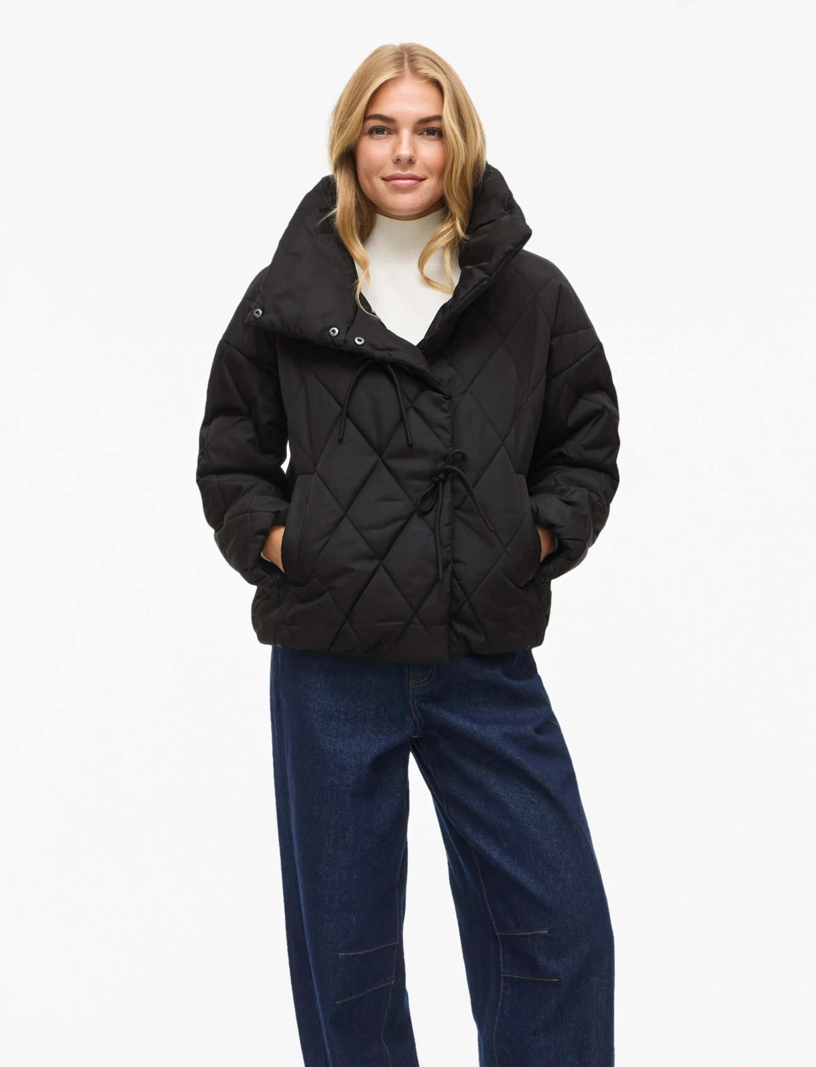 Vila VIBUMBLE L/S PUFFER JACKET/1 - Winter jackets - BLACK BEAUTY / black