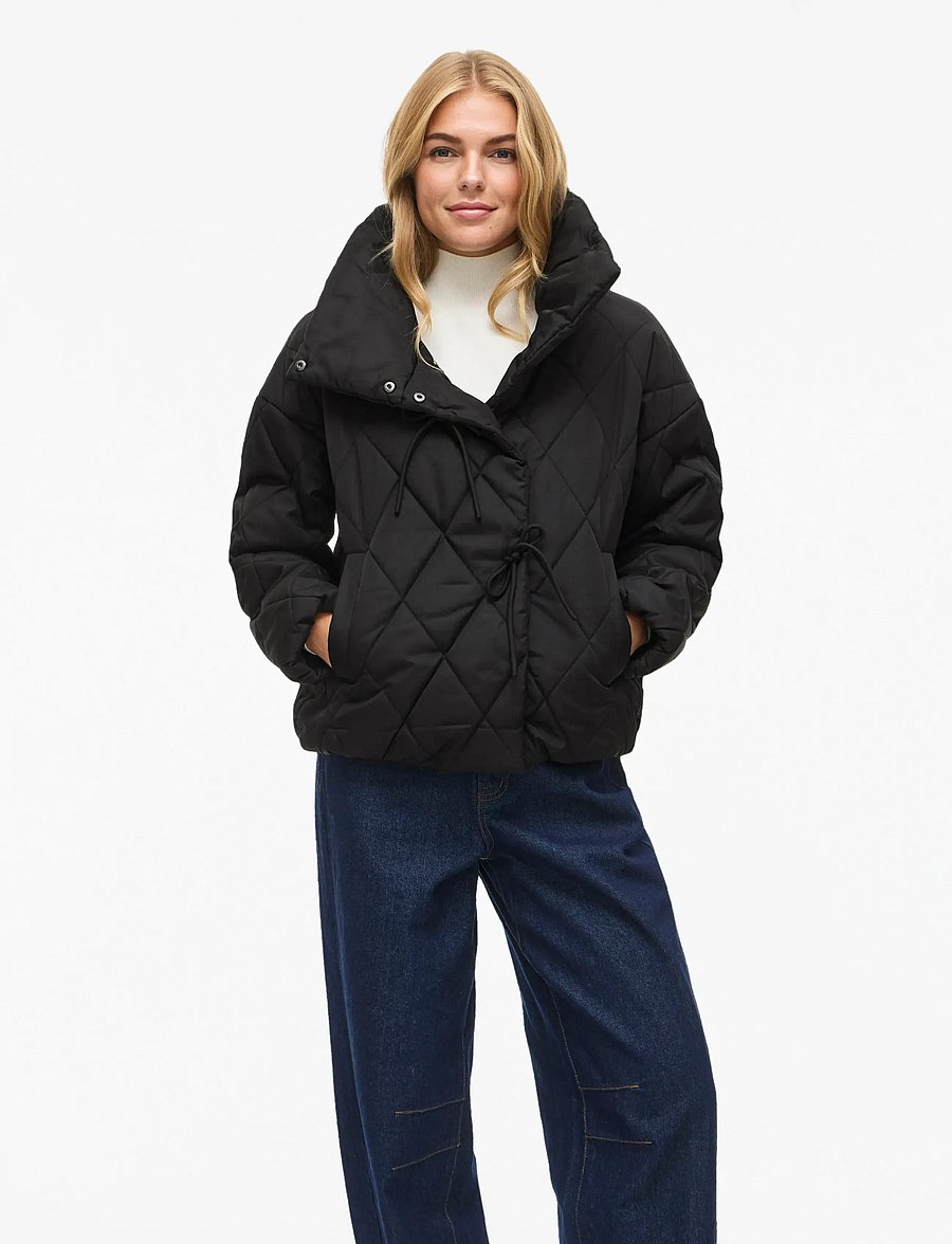 Vila - VIBUMBLE L/S PUFFER JACKET/1 - black beauty - 0