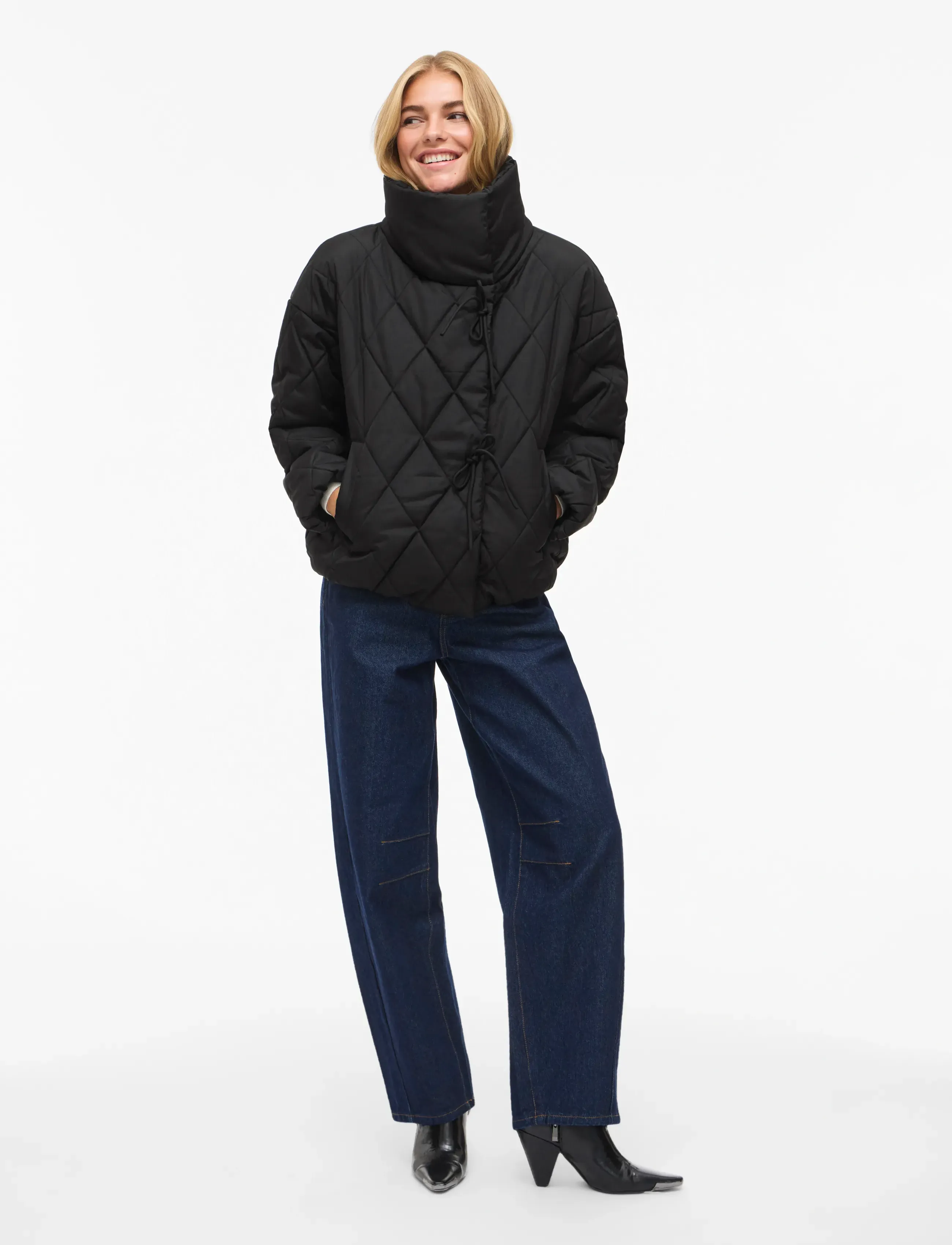 Vila - VIBUMBLE L/S PUFFER JACKET/1 - black beauty - 4