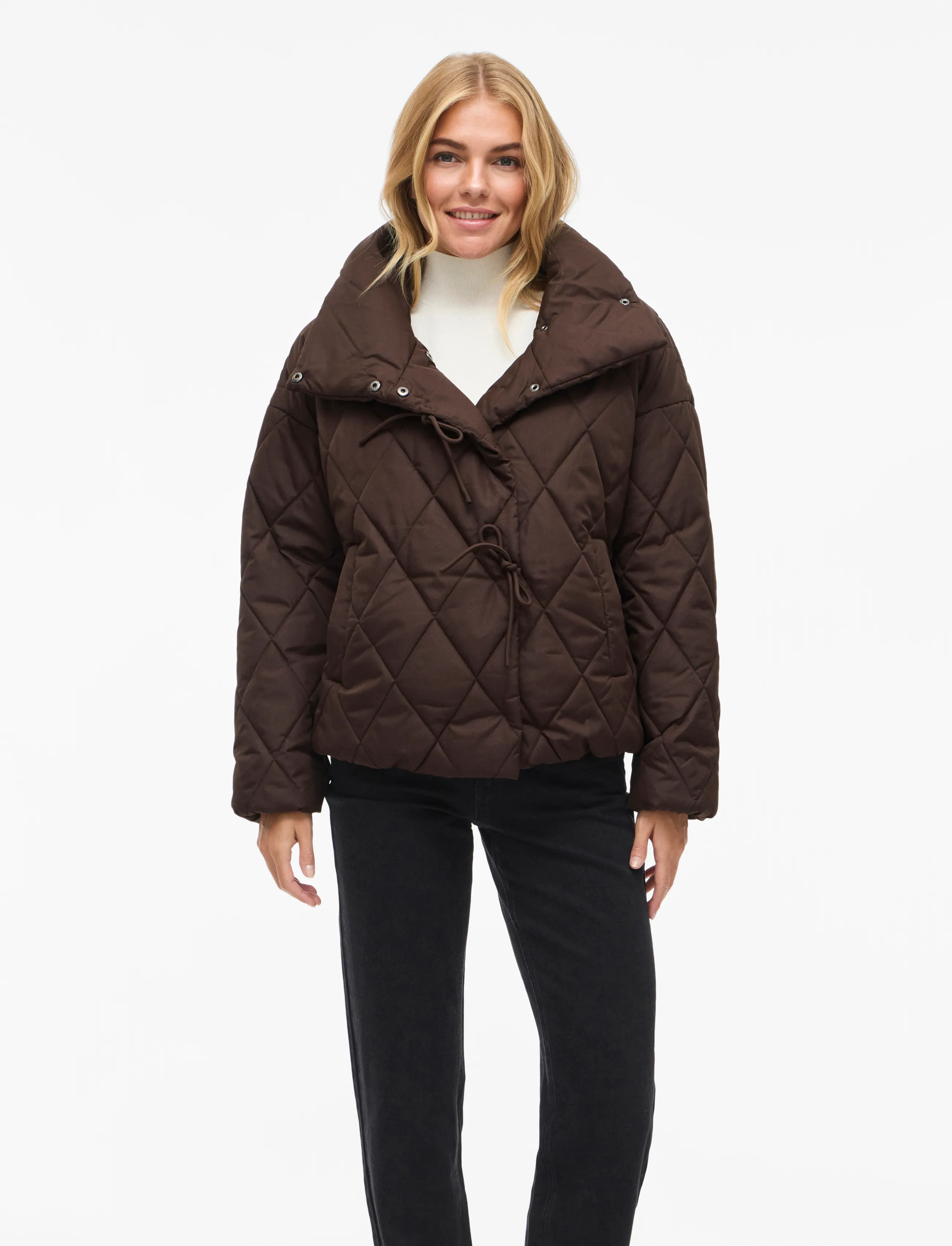 Vila VIBUMBLE L/S PUFFER JACKET/1 - Tøj - COFFEE BEAN / brown