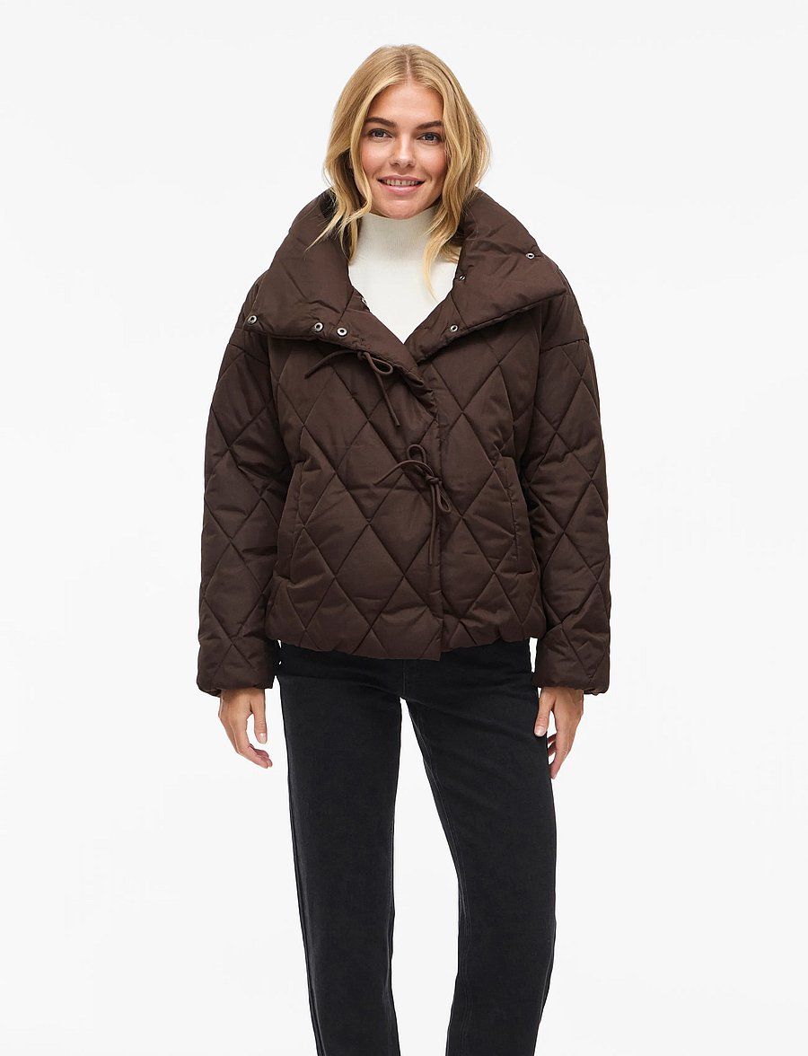 Vila - VIBUMBLE L/S PUFFER JACKET/1 - vinterjakker - coffee bean - 0