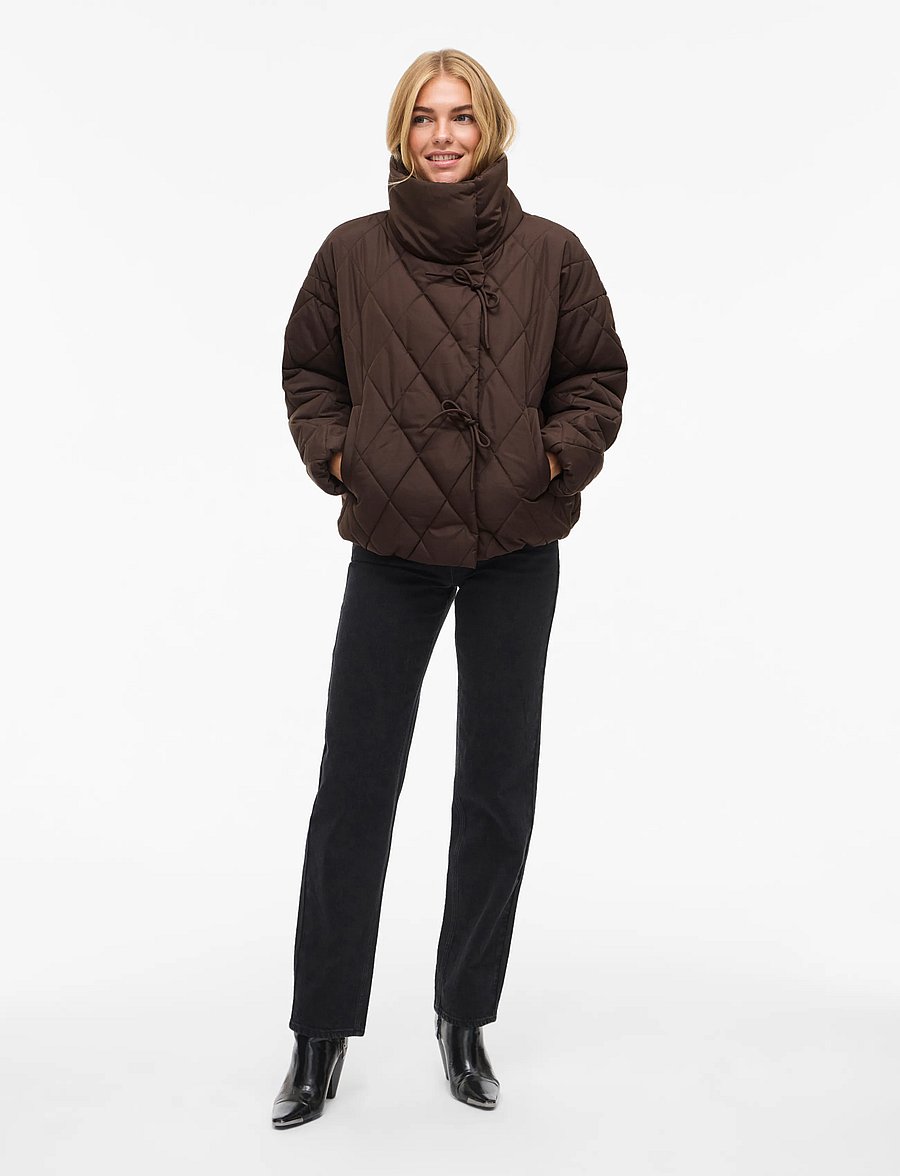 Vila - VIBUMBLE L/S PUFFER JACKET/1 - vinterjakker - coffee bean - 4