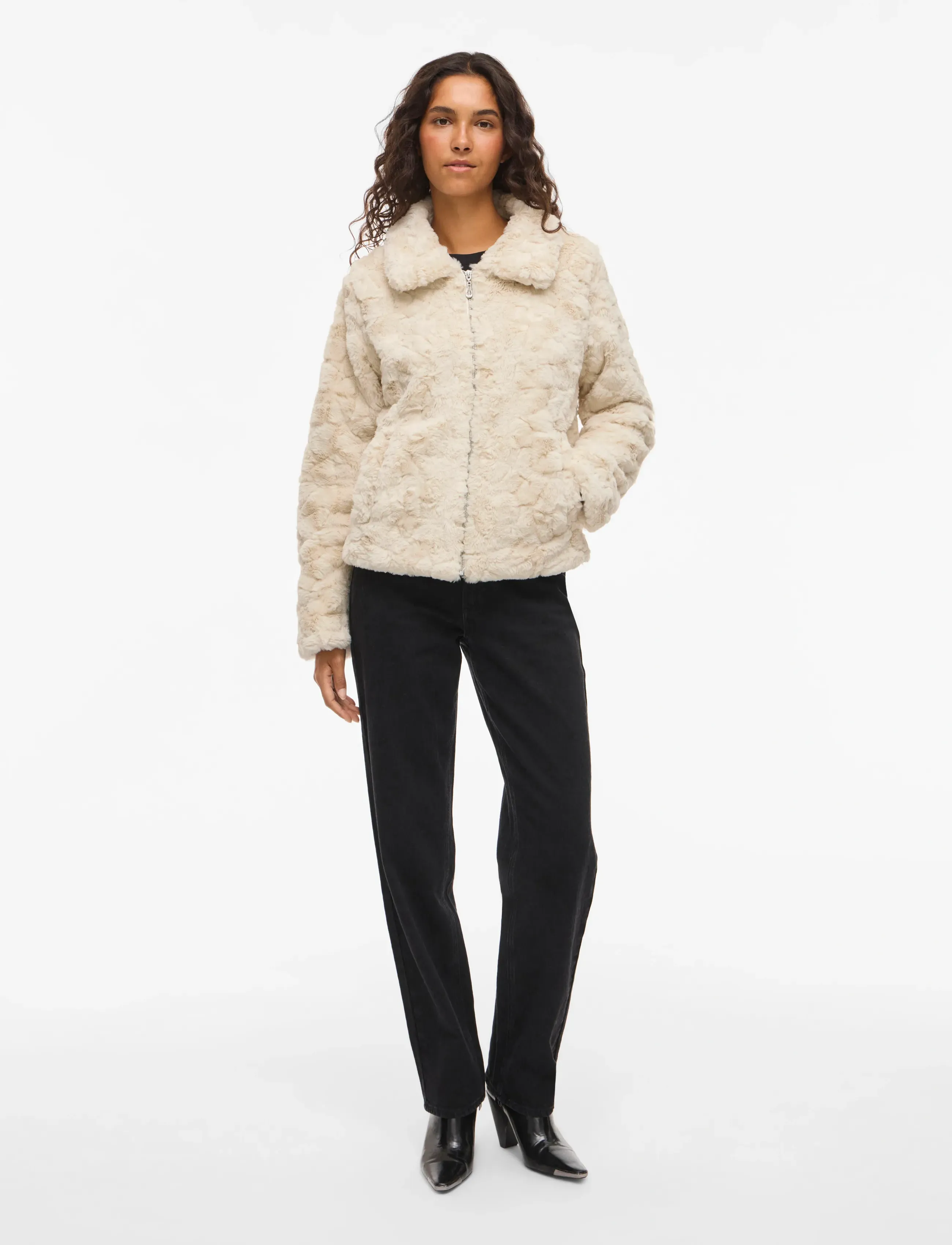 Vila - VIDORTE L/S JACKET/PB - overtøj - birch - 4