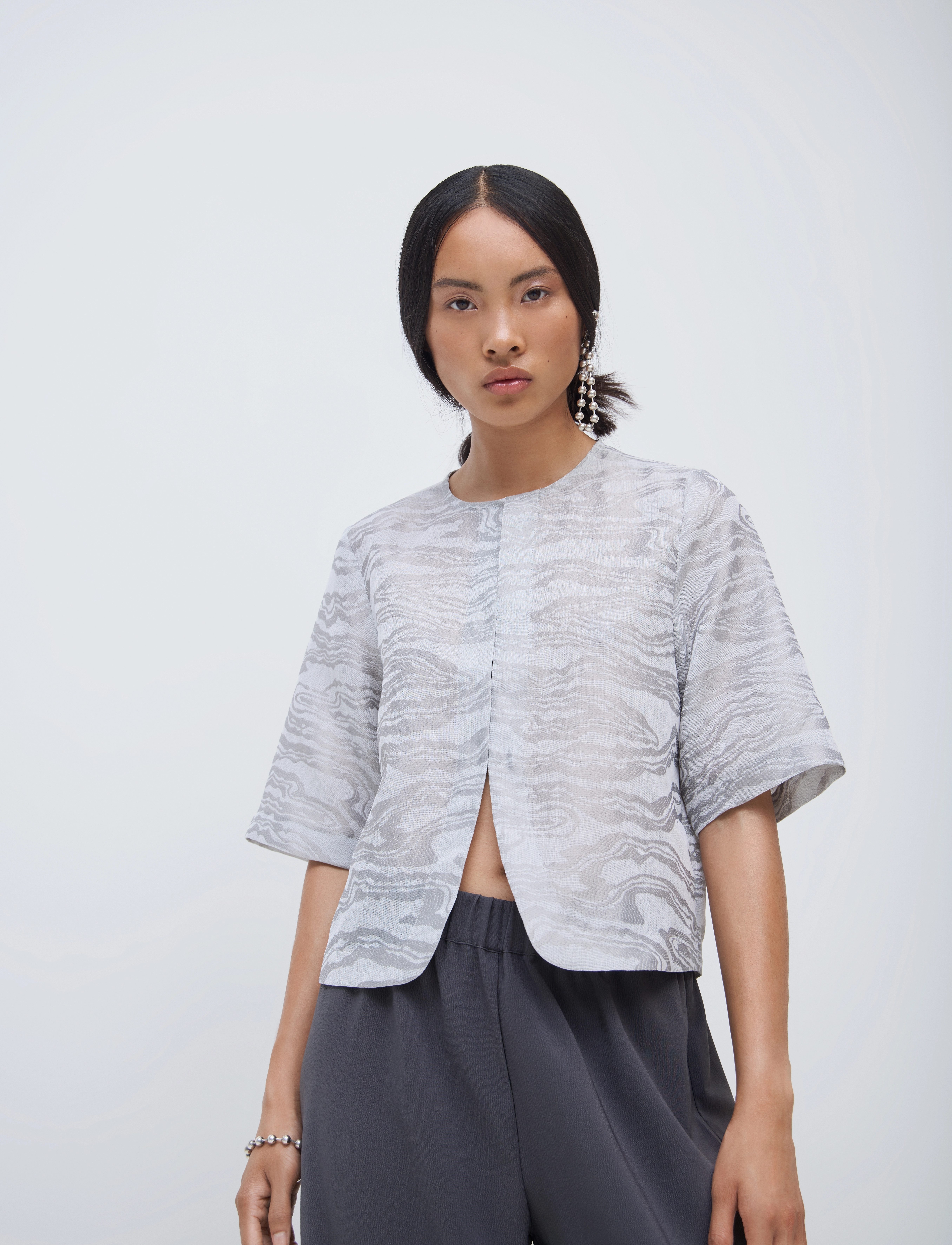 Vila VISULTAN 2/4 TOP - Bluser - HARBOR MIST / grey