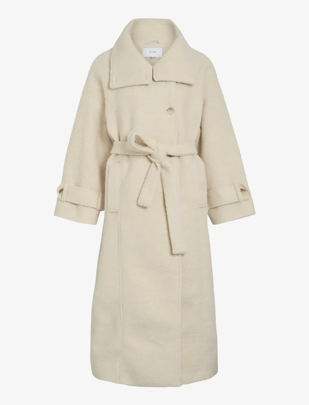 Vila - VIKERA L/S COAT - ullkappor - birch - 1
