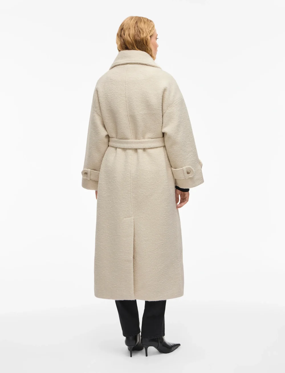 Vila - VIKERA L/S COAT - ullkappor - birch - 3